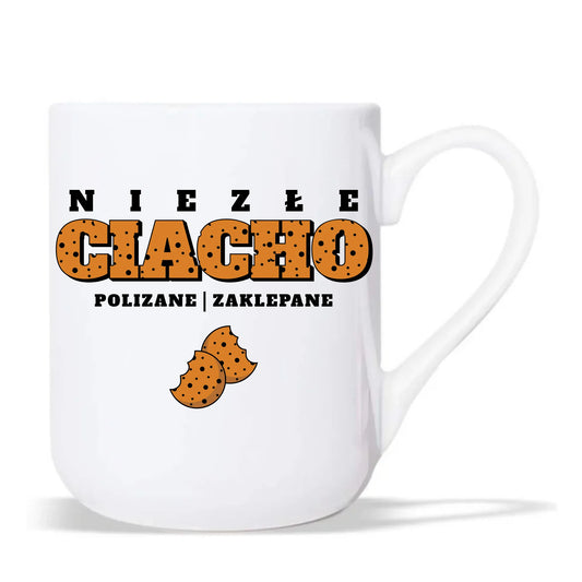 Kubek elegant - prezent dla chłopaka męża - Niezłe ciacho polizane zaklepane DCH30 - StoryCups.pl
