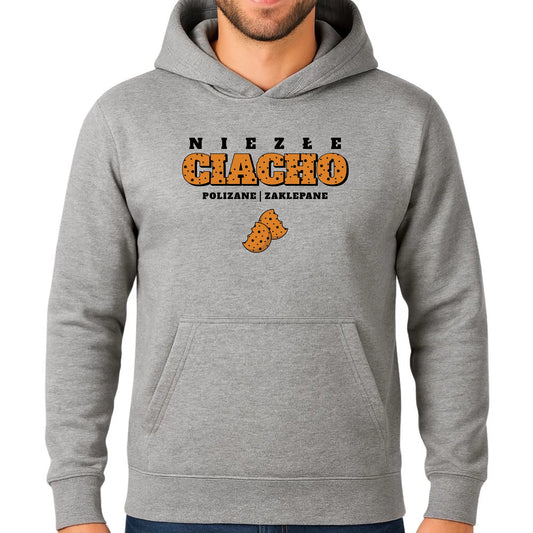 Bluza męska z kapturem - prezent dla chłopaka męża - Niezłe ciacho polizane zaklepane DCH30 - StoryCups.pl