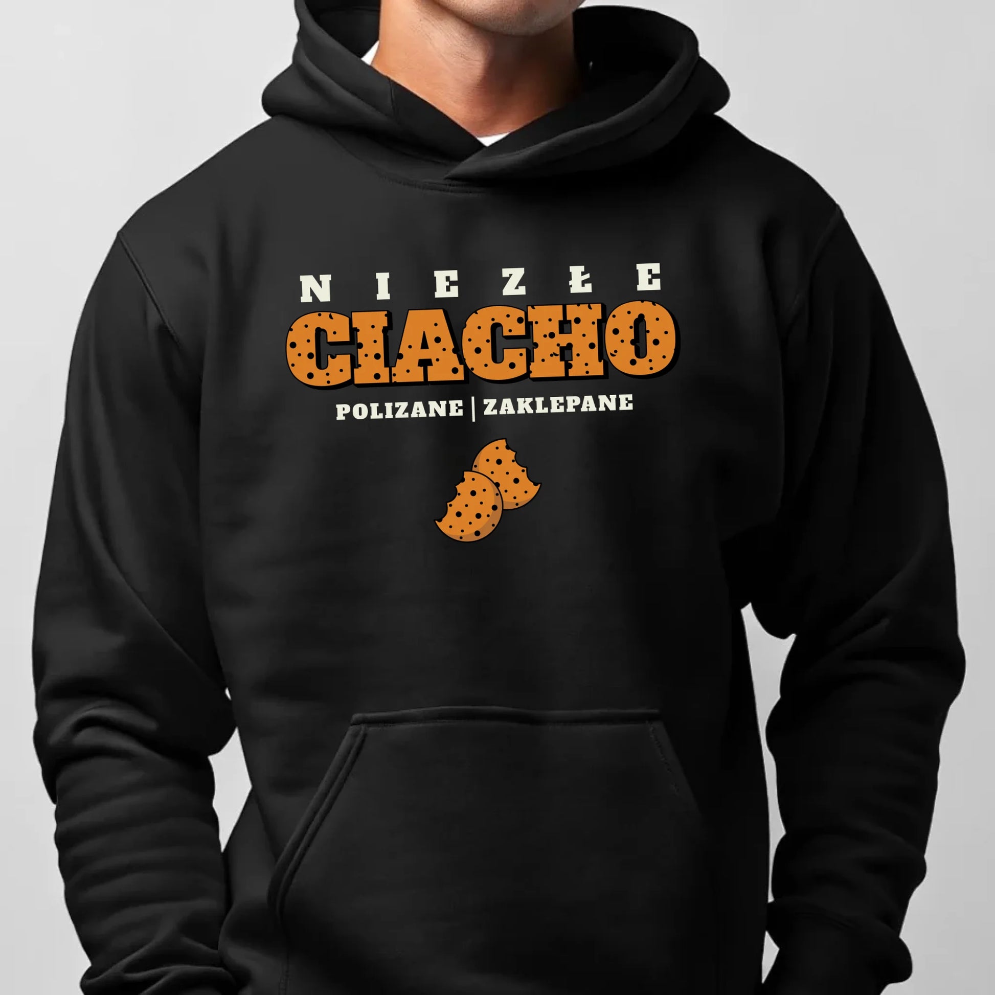 Bluza męska z kapturem - prezent dla chłopaka męża - Niezłe ciacho polizane zaklepane DCH30 - StoryCups.pl