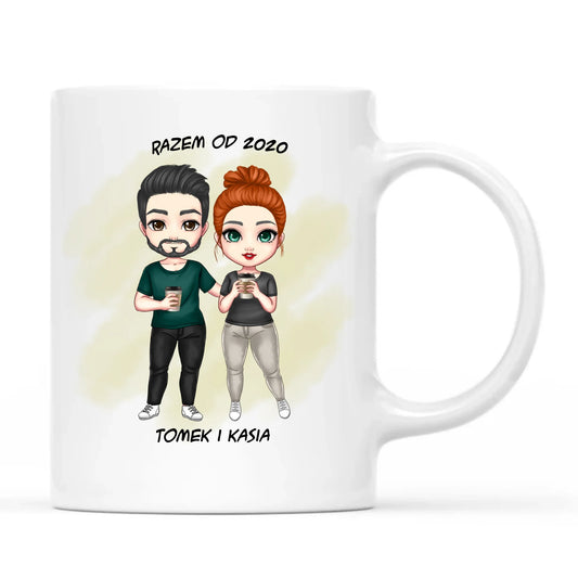 Kubek - prezent dla par zakochanych - personalizowany W01 - StoryCups.pl
