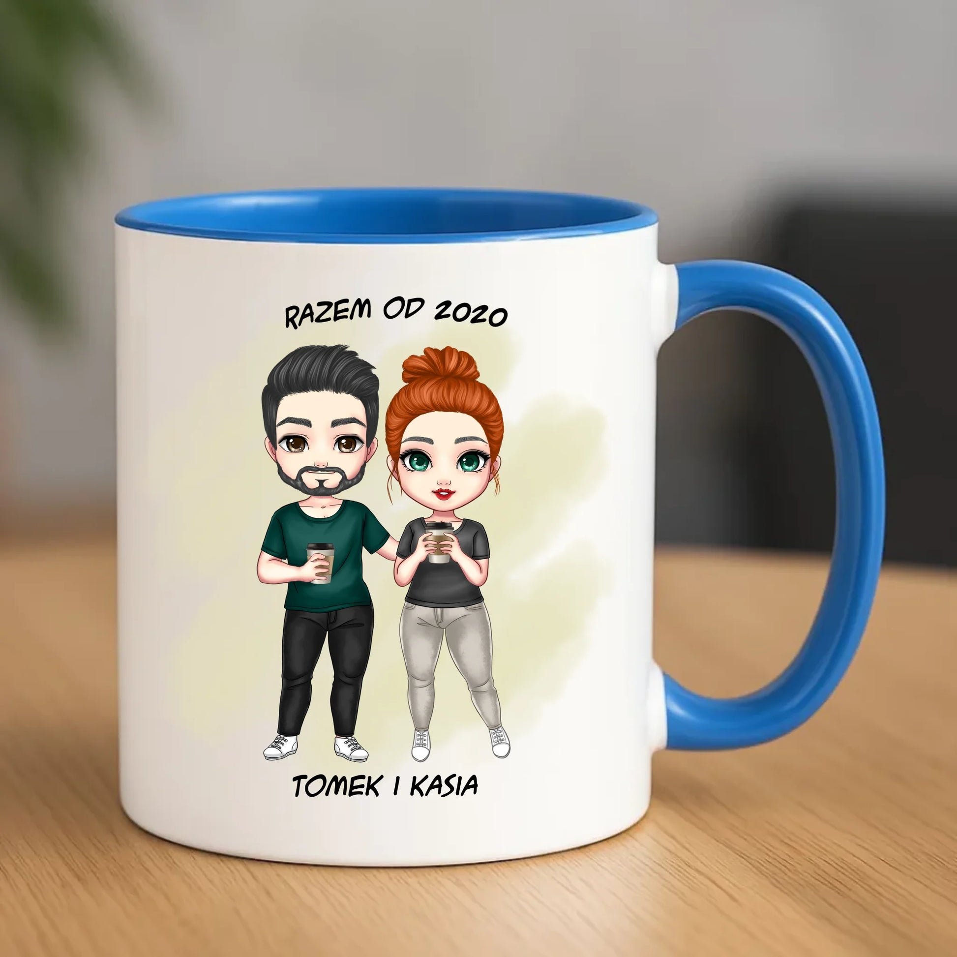 Kubek - prezent dla par zakochanych - personalizowany W01 - StoryCups.pl