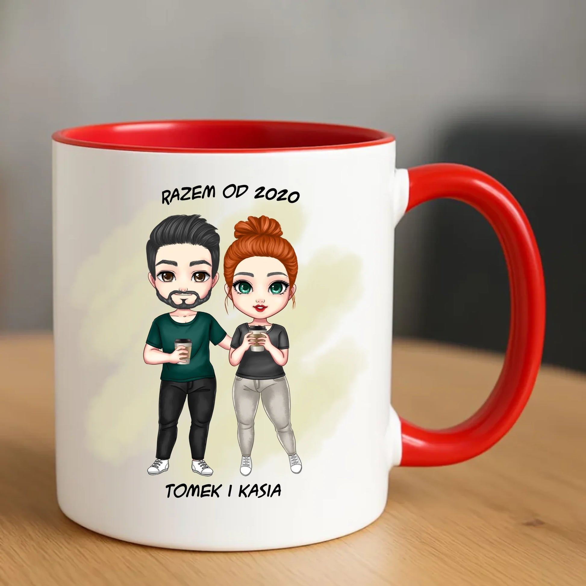 Kubek - prezent dla par zakochanych - personalizowany W01 - StoryCups.pl
