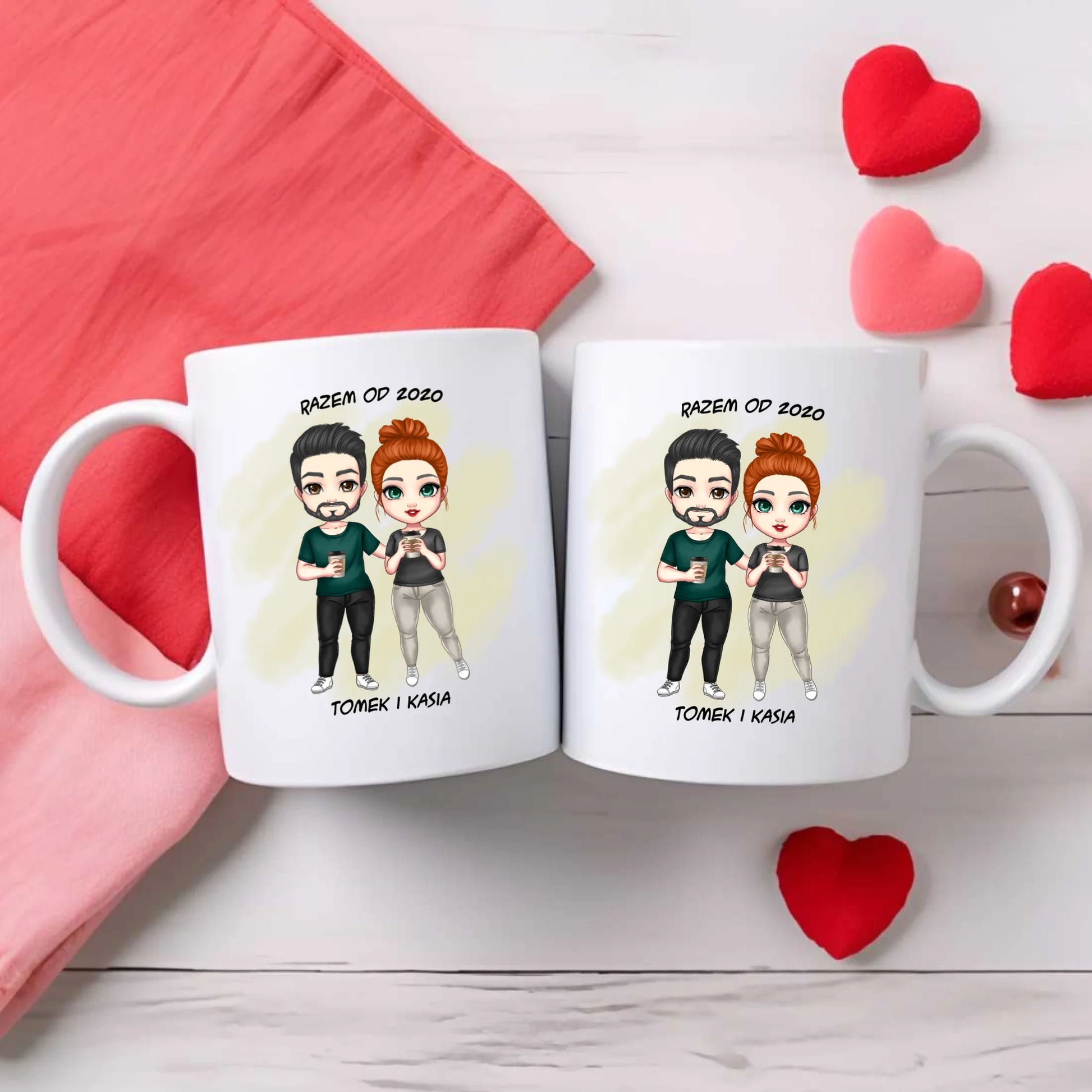 Kubek - prezent dla par zakochanych - personalizowany W01 - StoryCups.pl