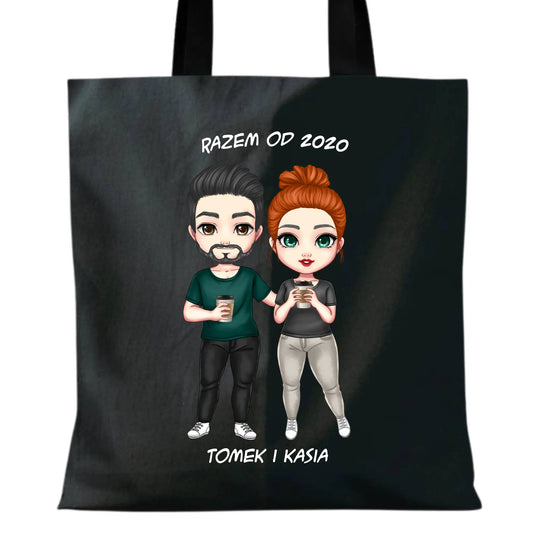 Torba - prezent dla par zakochanych - personalizowana W01 - StoryCups.pl