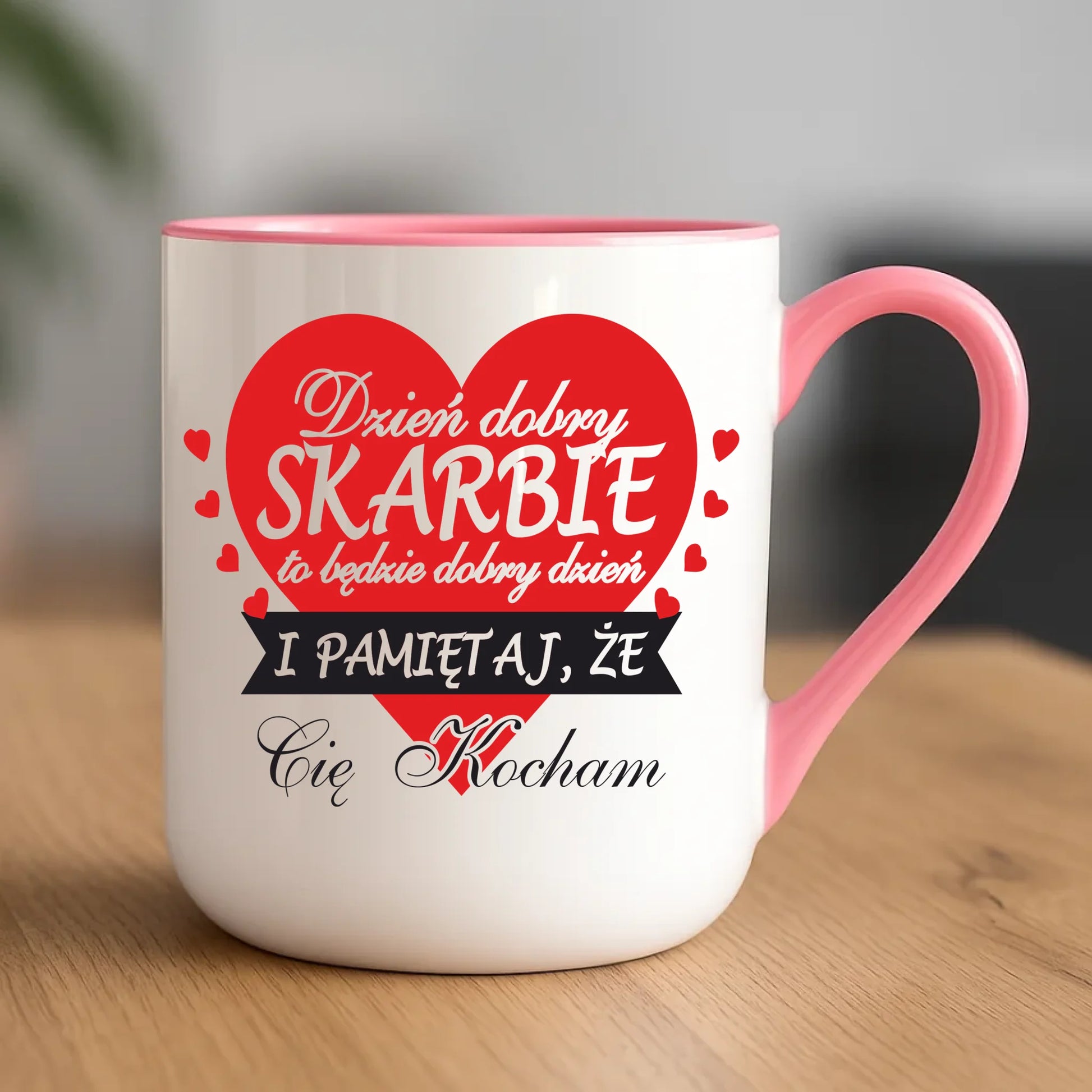 Kubek elegant - prezent dla par - Dzień dobry Skarbie W02 - StoryCups.pl