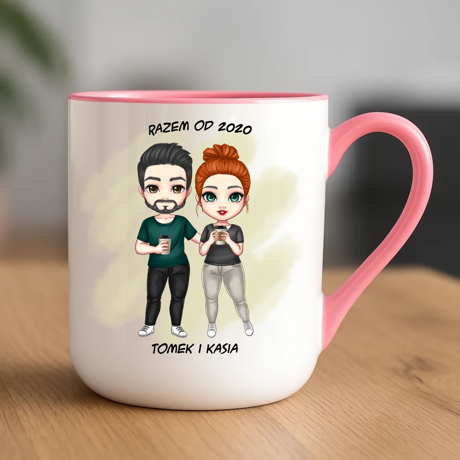 Kubek elegant - prezent dla par zakochanych - personalizowany W01 - StoryCups.pl