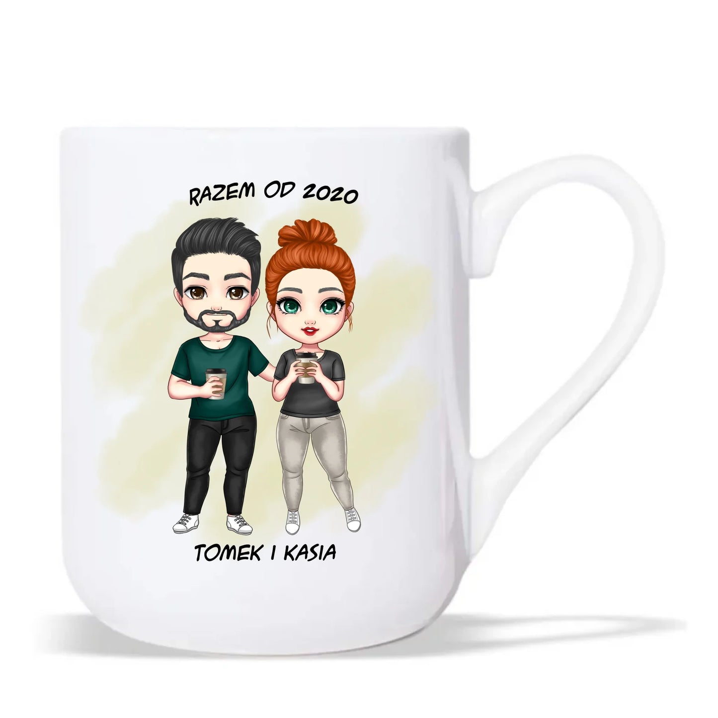 Kubek elegant - prezent dla par zakochanych - personalizowany W01 - StoryCups.pl