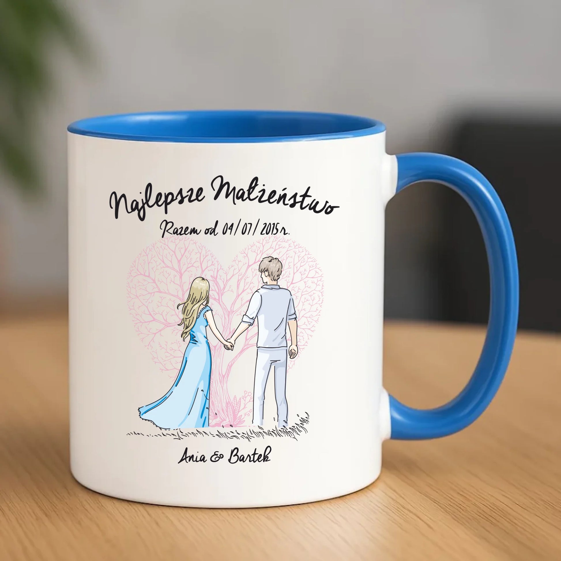 Kubek - prezent dla żony i męża Rocznica Ślubu - Najlepsze małżeństwo - personalizowany W03 - StoryCups.pl