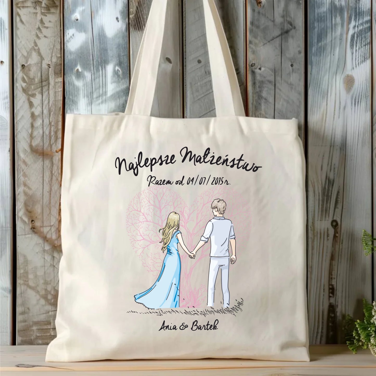 Torba - prezent dla żony i męża Rocznica Ślubu - personalizowana W03 - StoryCups.pl