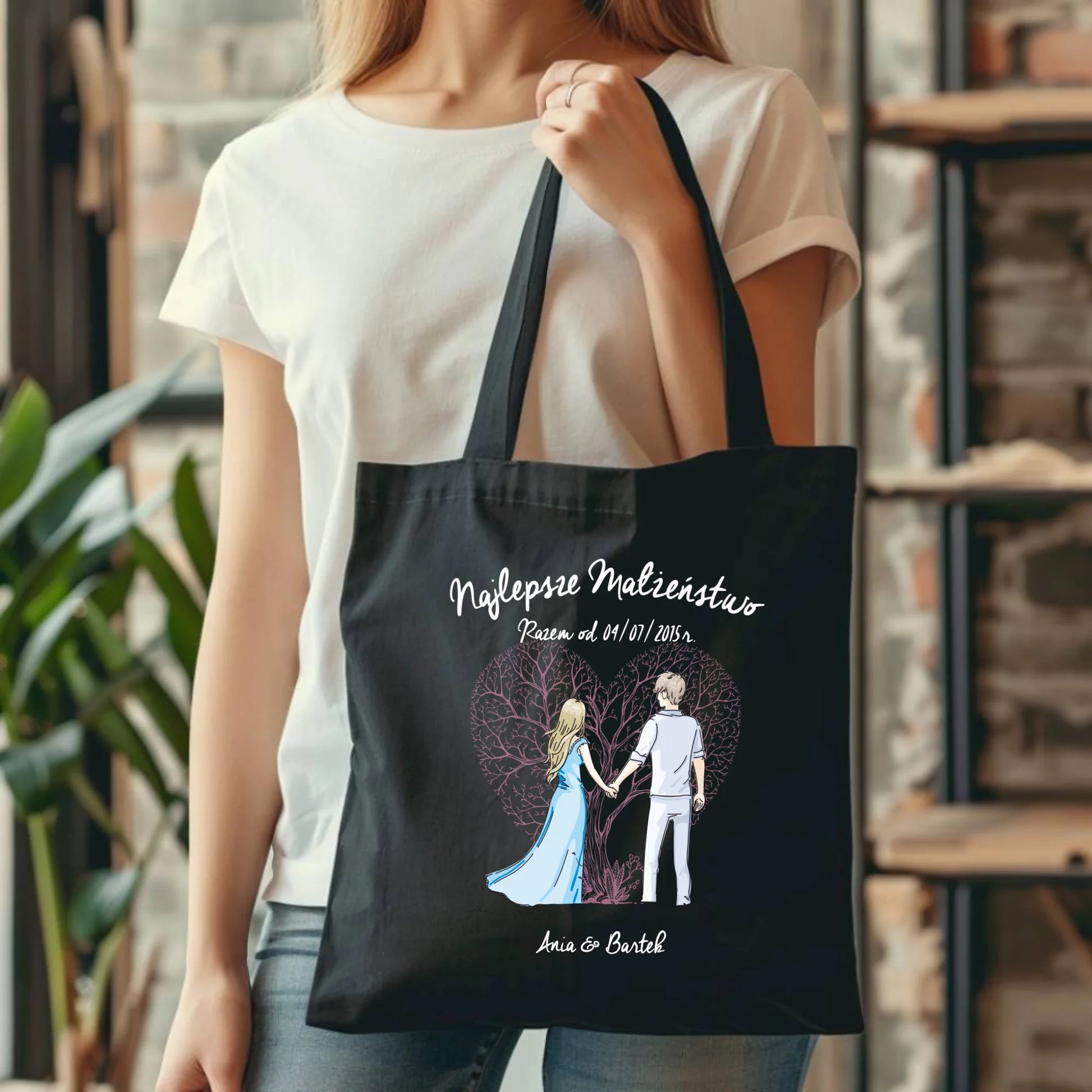Torba - prezent dla żony i męża Rocznica Ślubu - personalizowana W03 - StoryCups.pl