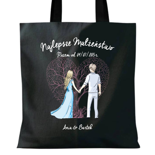 Torba - prezent dla żony i męża Rocznica Ślubu - personalizowana W03 - StoryCups.pl