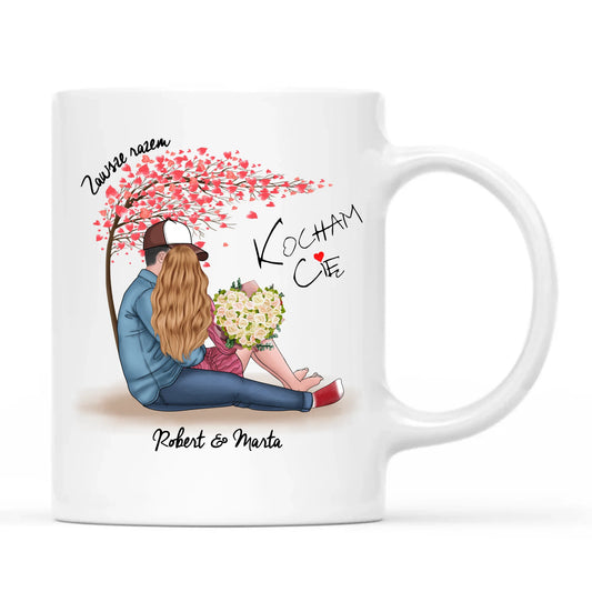 Kubek - prezent dla par - Zawsze razem - personalizowany W04 - StoryCups.pl