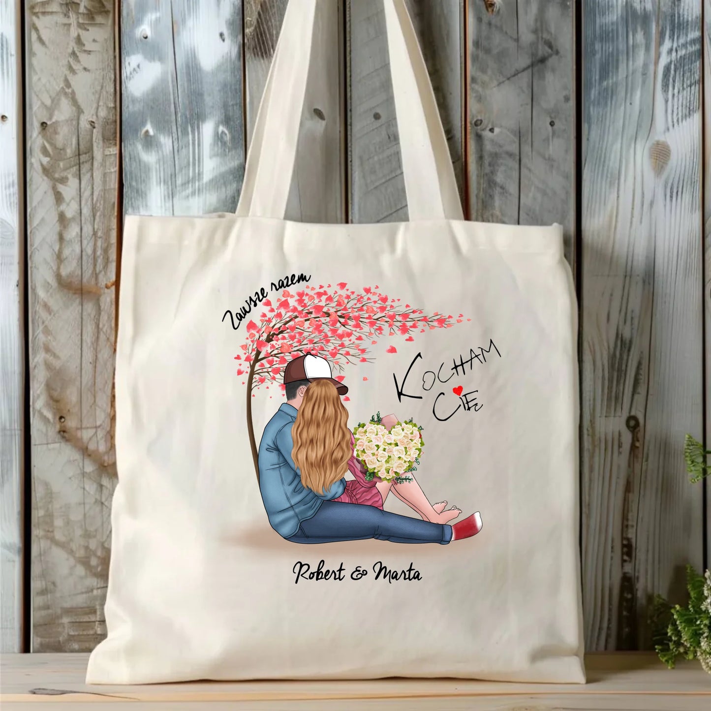 Torba - prezent dla par - Zawsze razem - personalizowana W04 - StoryCups.pl