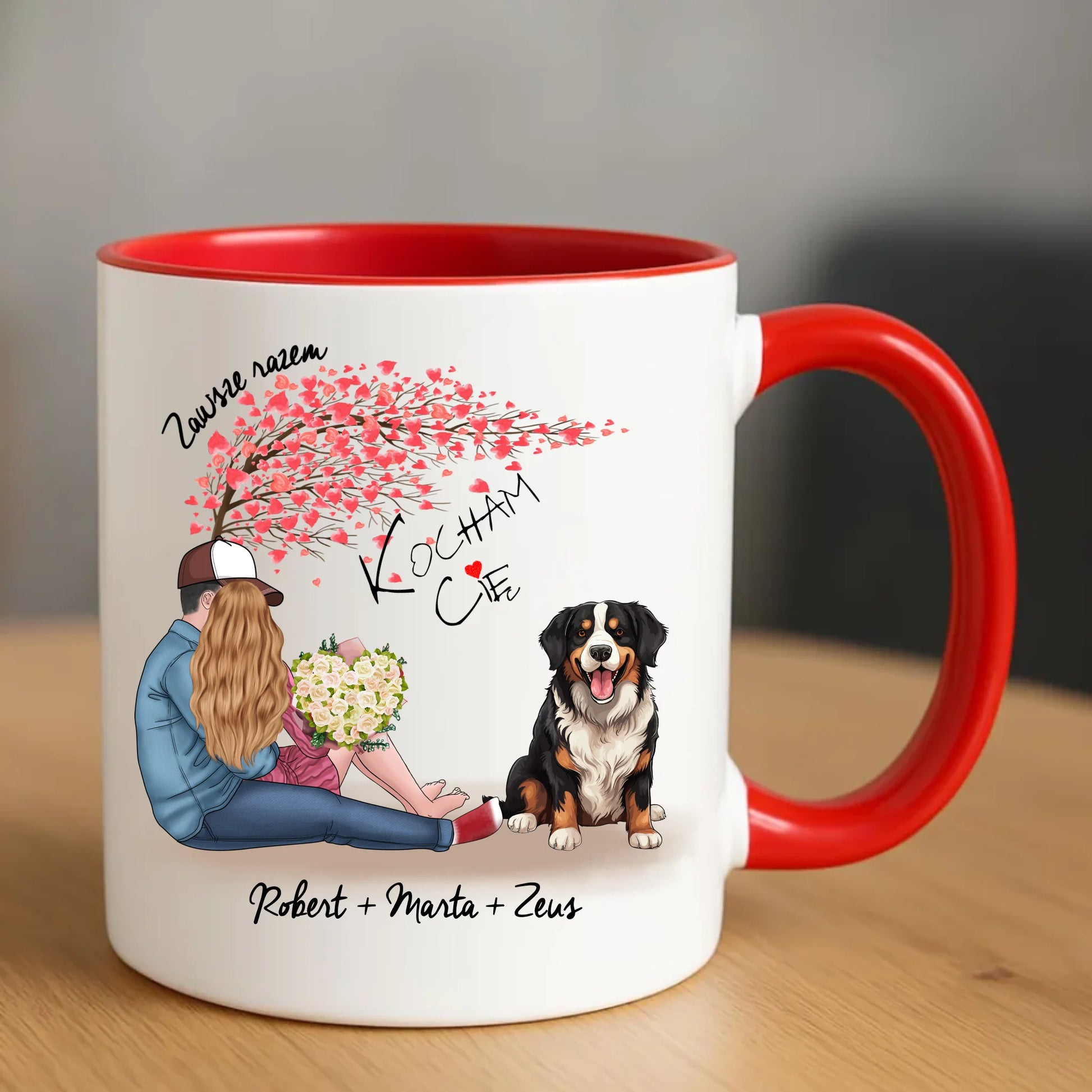 Kubek - prezent dla par + berneńczyk - Zawsze razem - personalizowany W04a - StoryCups.pl