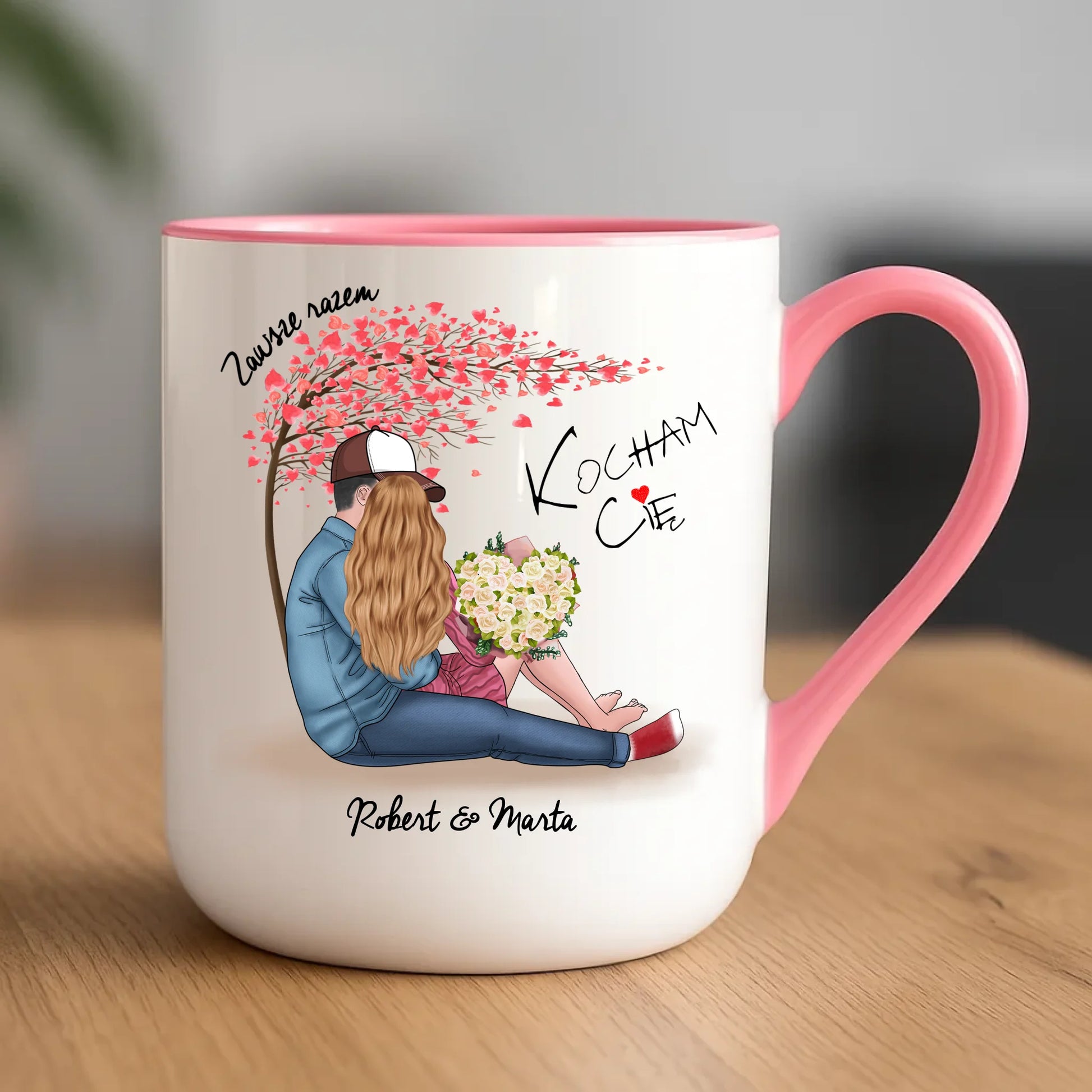 Kubek elegant - prezent dla par - Zawsze razem - personalizowany W04 - StoryCups.pl