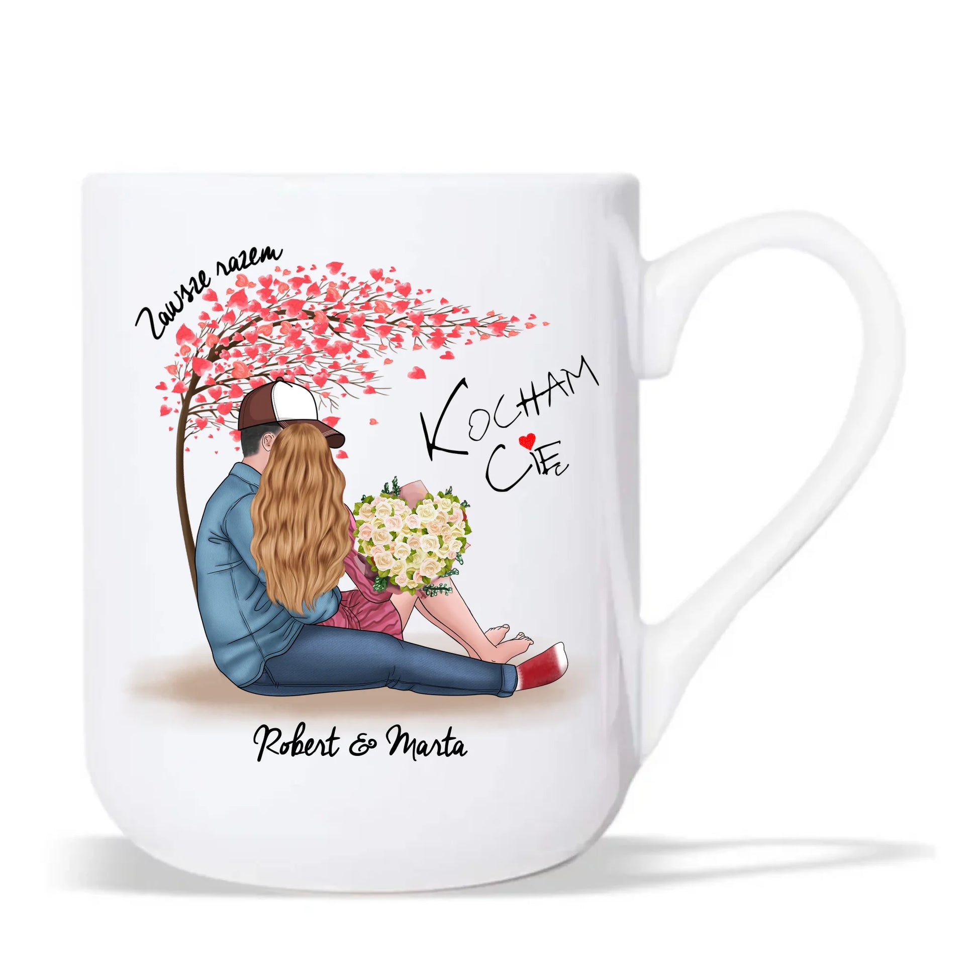 Kubek elegant - prezent dla par - Zawsze razem - personalizowany W04 - StoryCups.pl