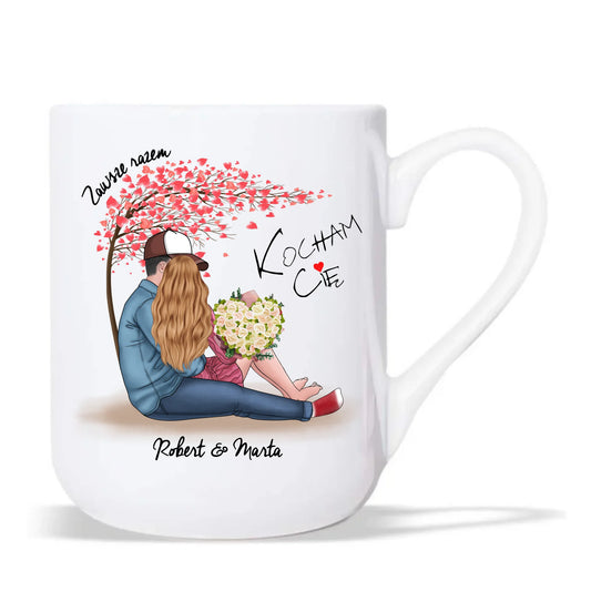 Kubek elegant - prezent dla par - Zawsze razem - personalizowany W04 - StoryCups.pl