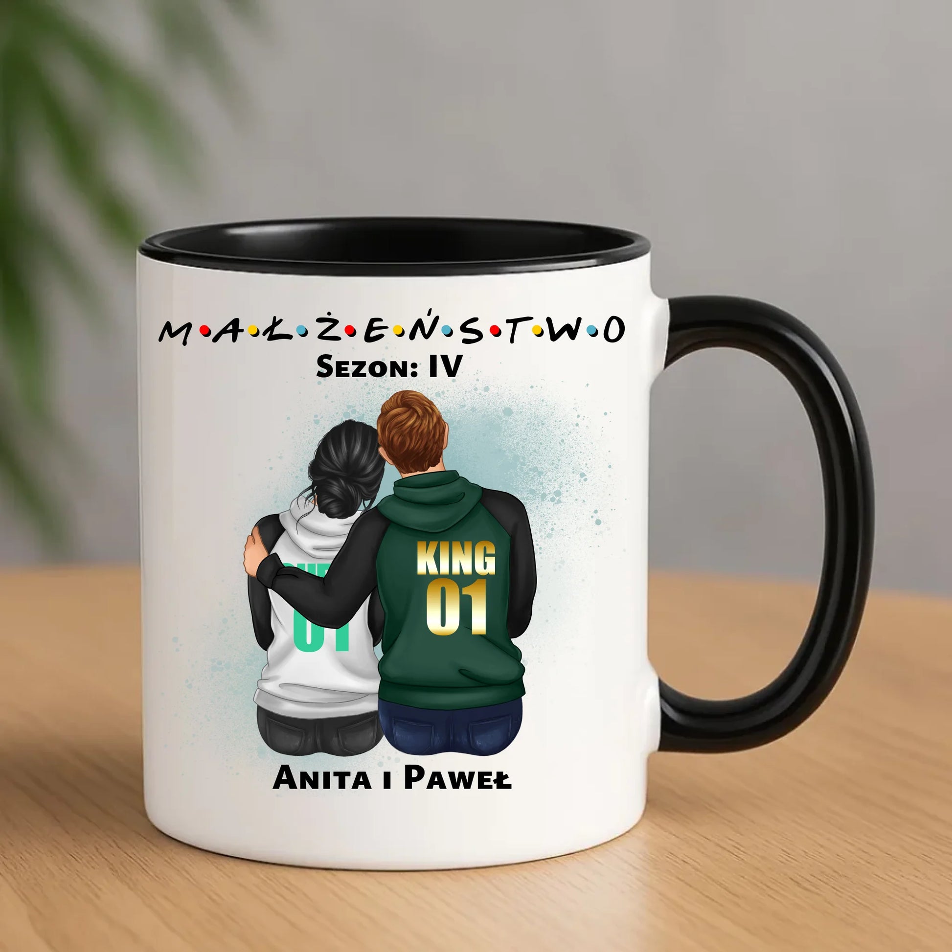 Kubek dla par - personalizowany prezent dla żony i męża na rocznicę ślubu – Małżeństwo W05 - StoryCups.pl