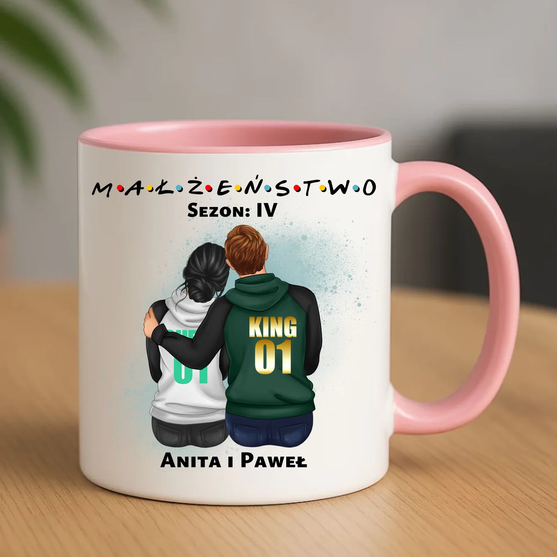 Kubek dla par - personalizowany prezent dla żony i męża na rocznicę ślubu – Małżeństwo W05 - StoryCups.pl