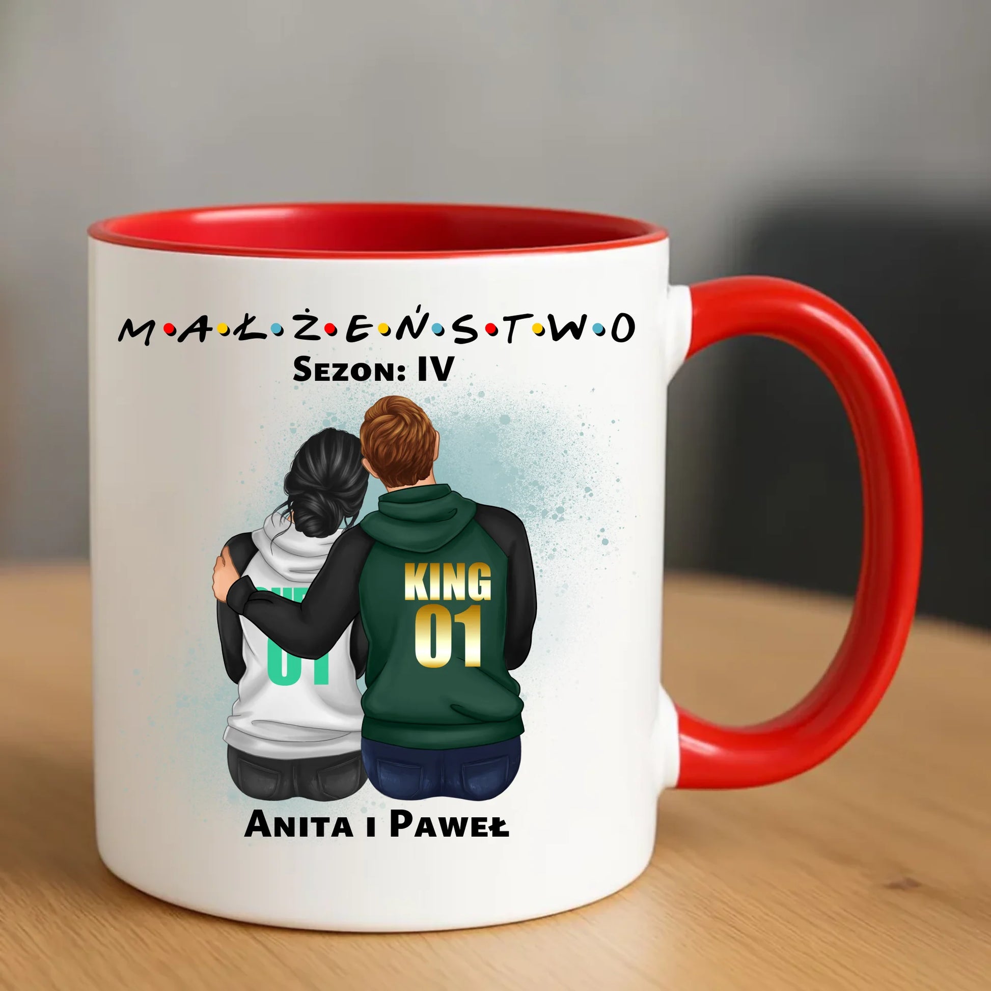 Kubek dla par - personalizowany prezent dla żony i męża na rocznicę ślubu – Małżeństwo W05 - StoryCups.pl