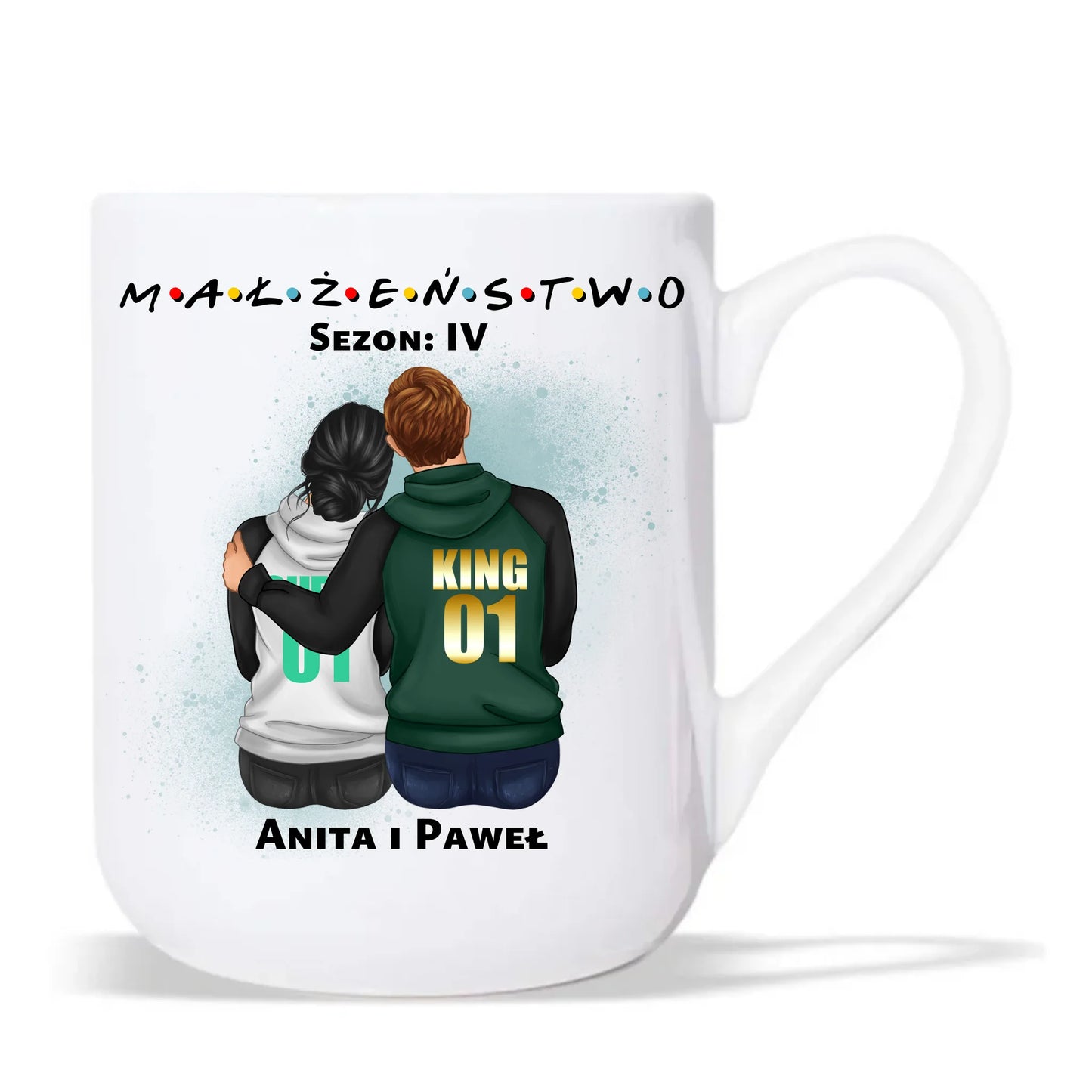 Kubek elegant - personalizowany prezent dla żony i męża na rocznicę ślubu – Małżeństwo W05 - StoryCups.pl