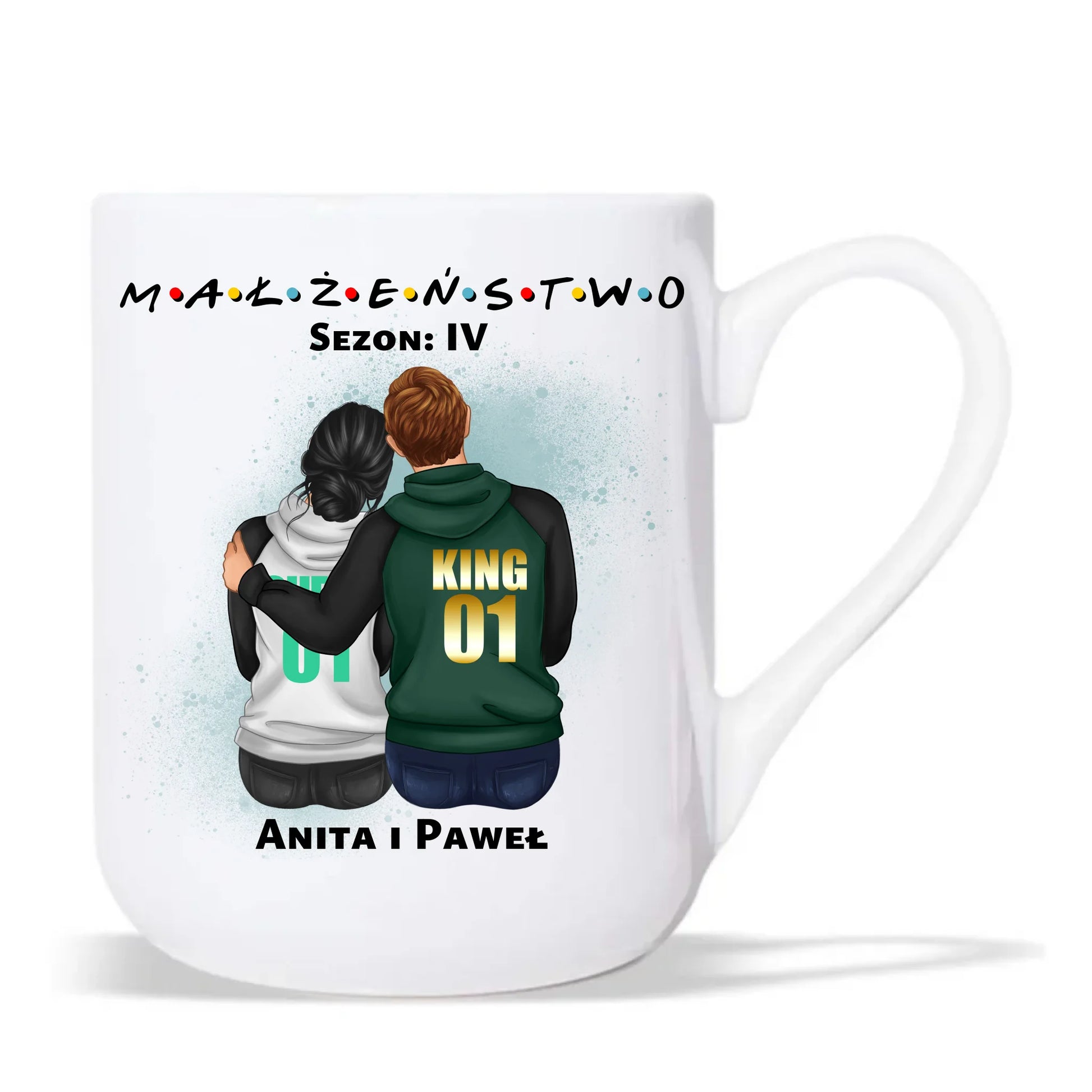 Kubek elegant - personalizowany prezent dla żony i męża na rocznicę ślubu – Małżeństwo W05 - StoryCups.pl