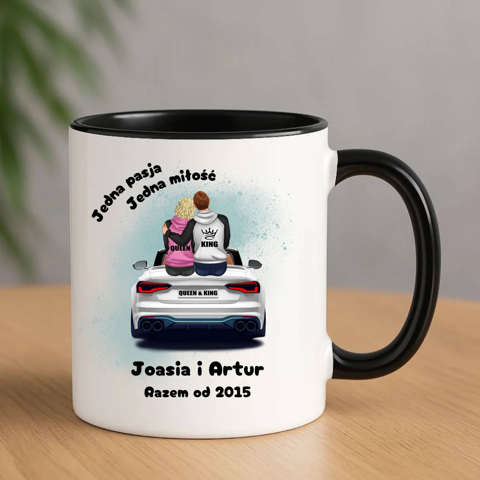 Kubek dla par - personalizowany prezent dla chłopaka i dziewczyny - Jedna miłość W06 - StoryCups.pl