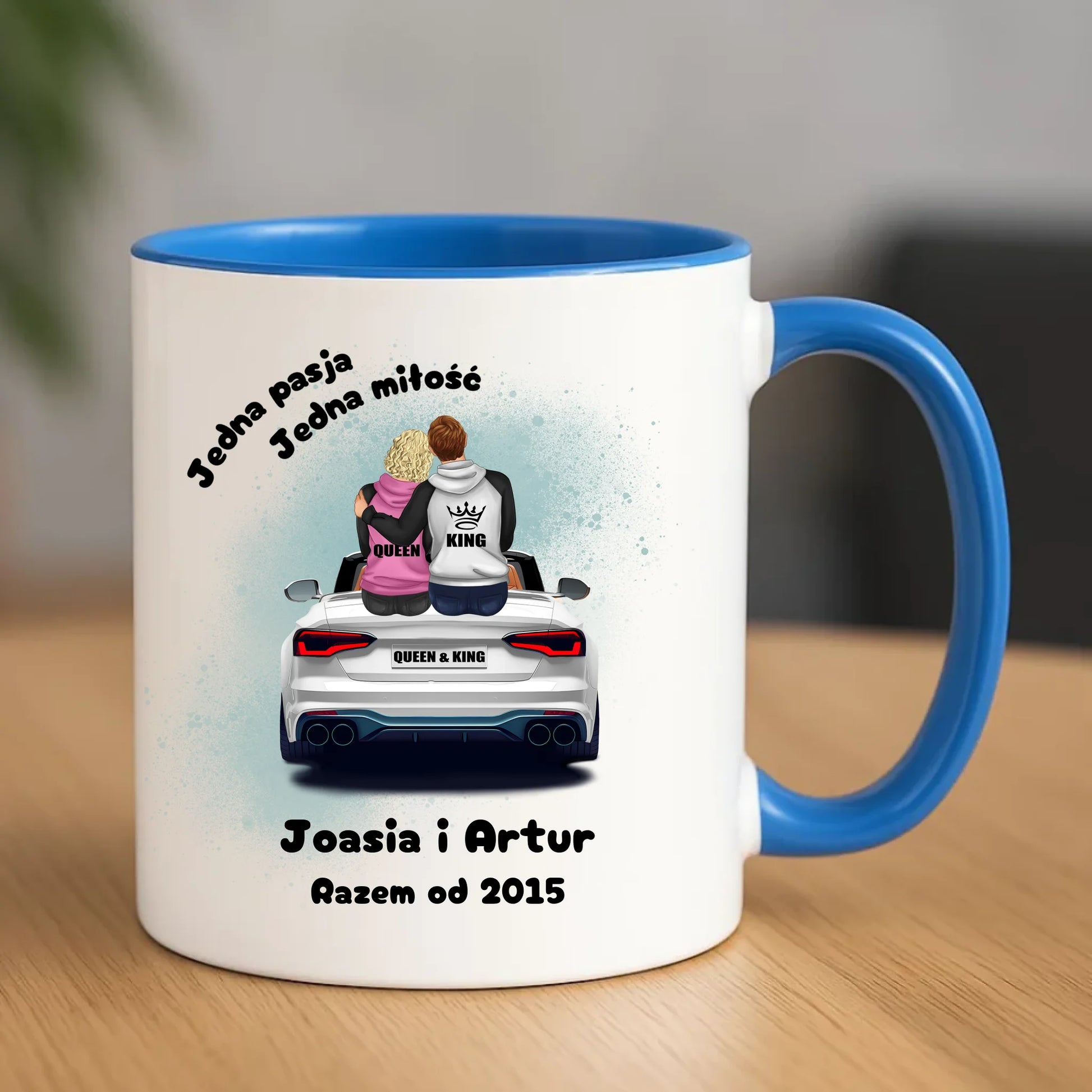 Kubek dla par - personalizowany prezent dla chłopaka i dziewczyny - Jedna miłość W06 - StoryCups.pl