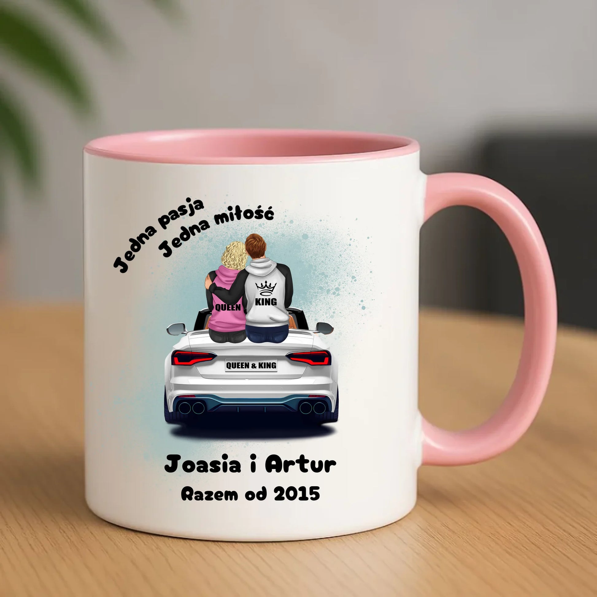 Kubek dla par - personalizowany prezent dla chłopaka i dziewczyny - Jedna miłość W06 - StoryCups.pl