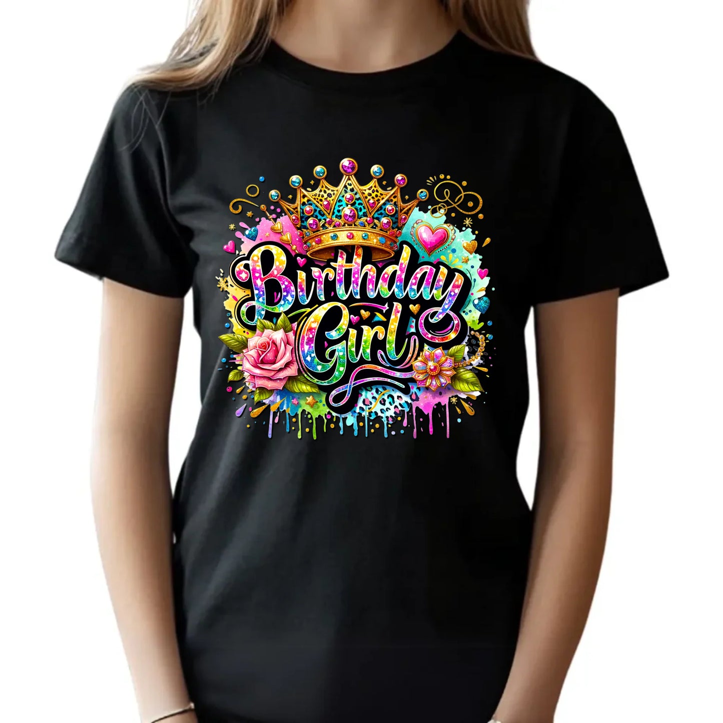 Koszulka dziecięca urodzinowa - prezent na urodziny dla dziewczynki - Birthday Girl U34 - StoryCups.pl
