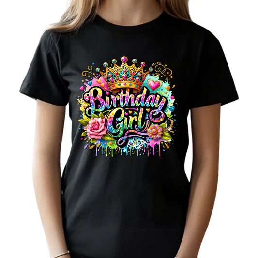 Koszulka dziecięca urodzinowa - prezent na urodziny dla dziewczynki - Birthday Girl U34 - StoryCups.pl