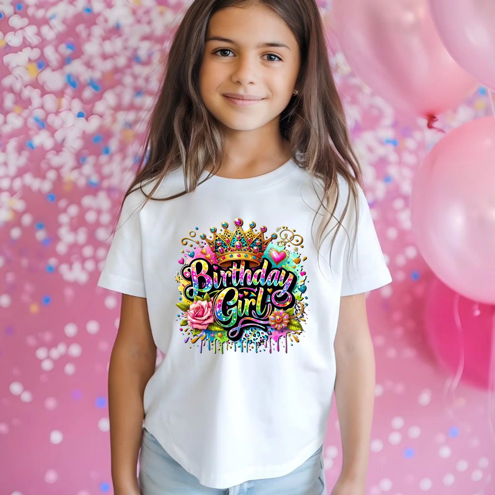 Koszulka dziecięca urodzinowa - prezent na urodziny dla dziewczynki - Birthday Girl U34 - StoryCups.pl