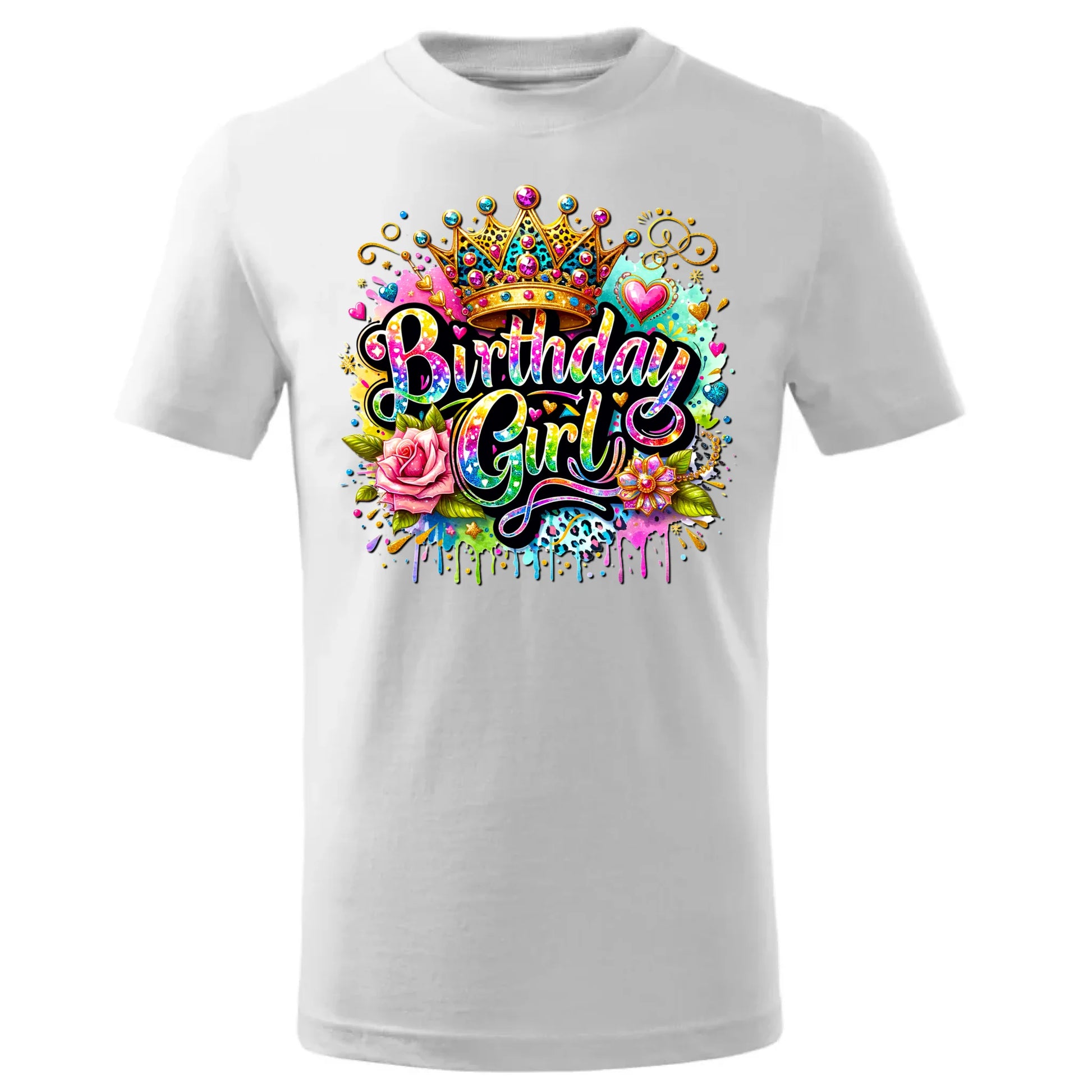 Koszulka dziecięca urodzinowa - prezent na urodziny dla dziewczynki - Birthday Girl U34 - StoryCups.pl