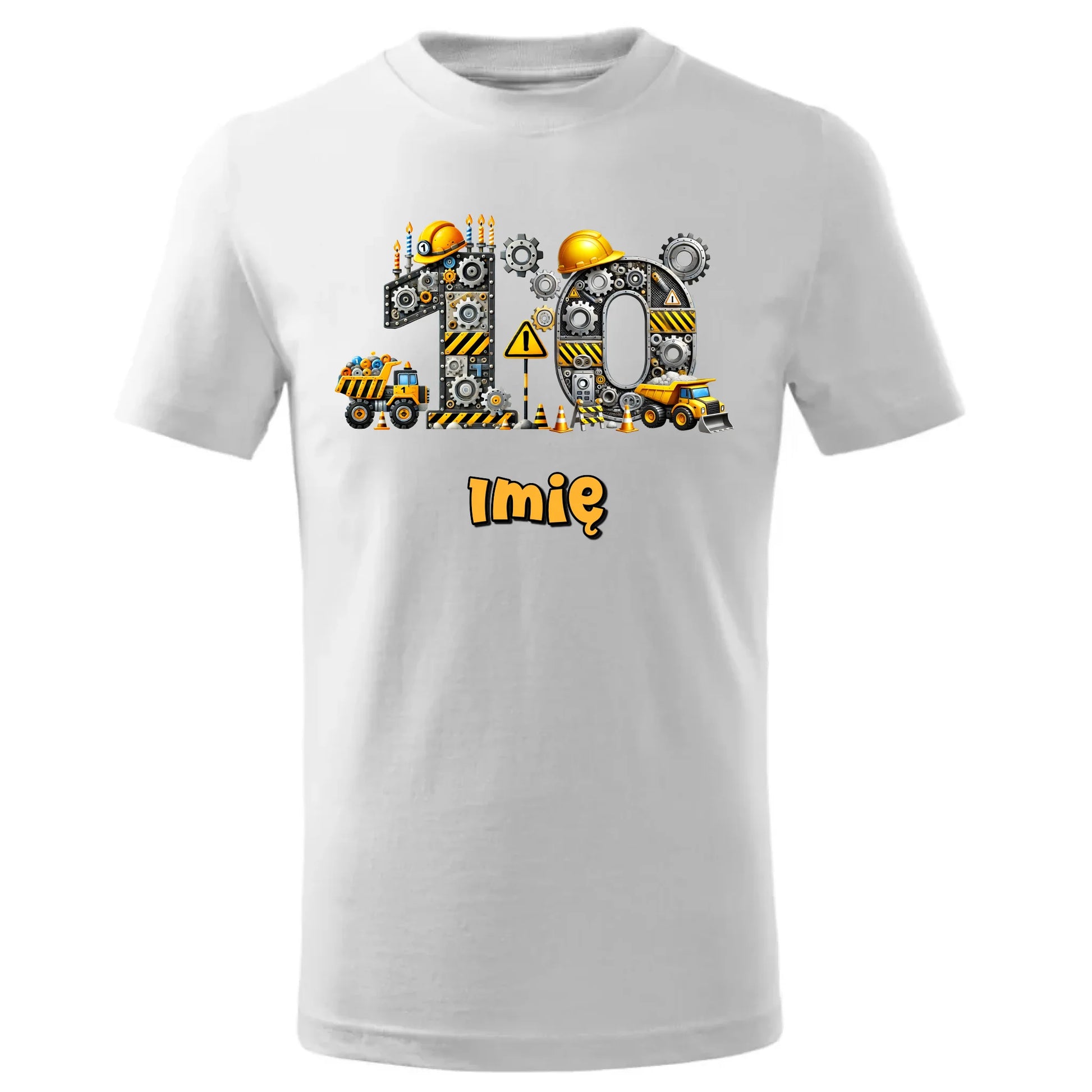 Koszulka dziecięca urodzinowa - prezent na 10 urodziny dla chłopca - Wywrotka - personalizowana U44 - StoryCups.pl