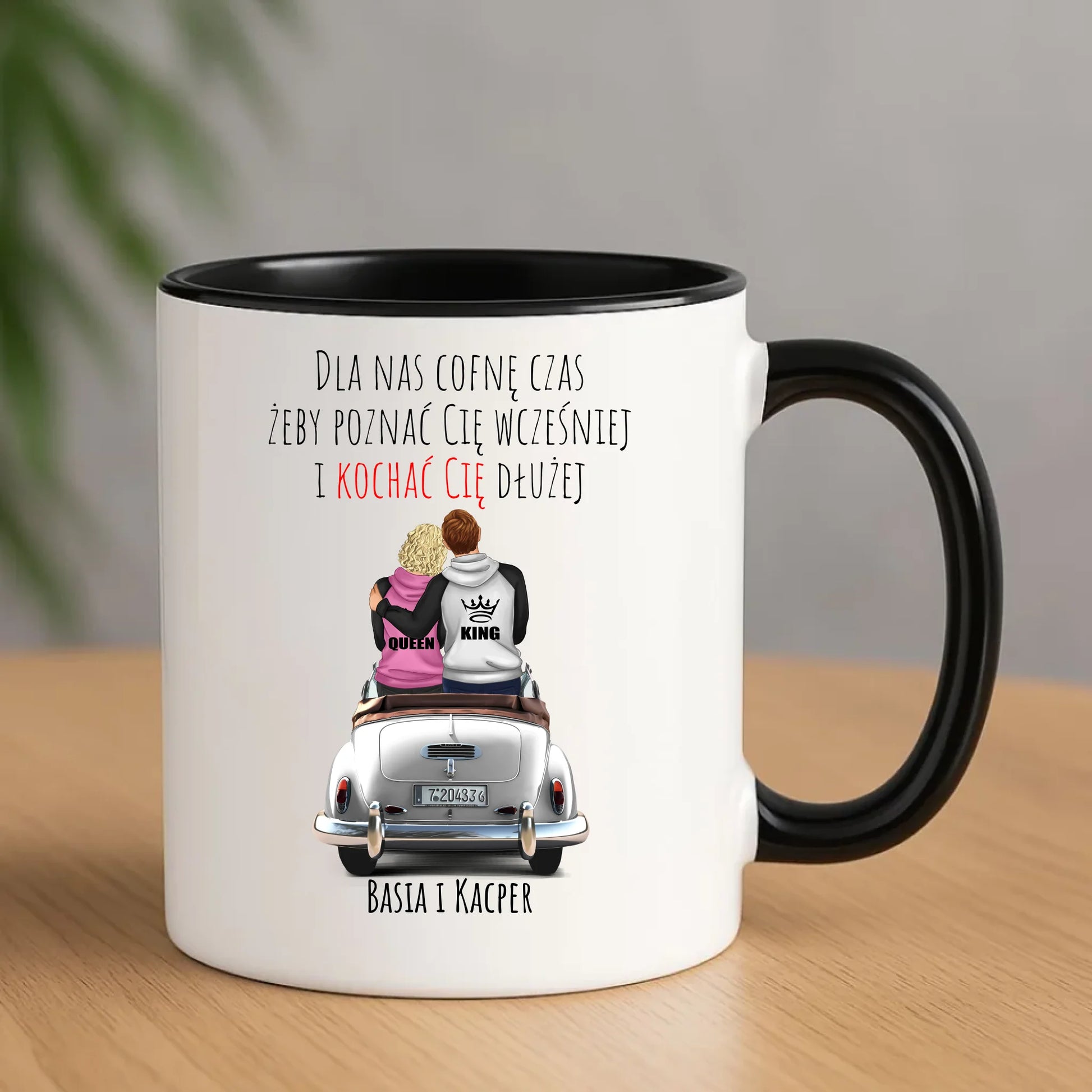 Kubek dla par - prezent dla dziewczyny i chłopaka - Cofnę czas - personalizowany W08 - StoryCups.pl