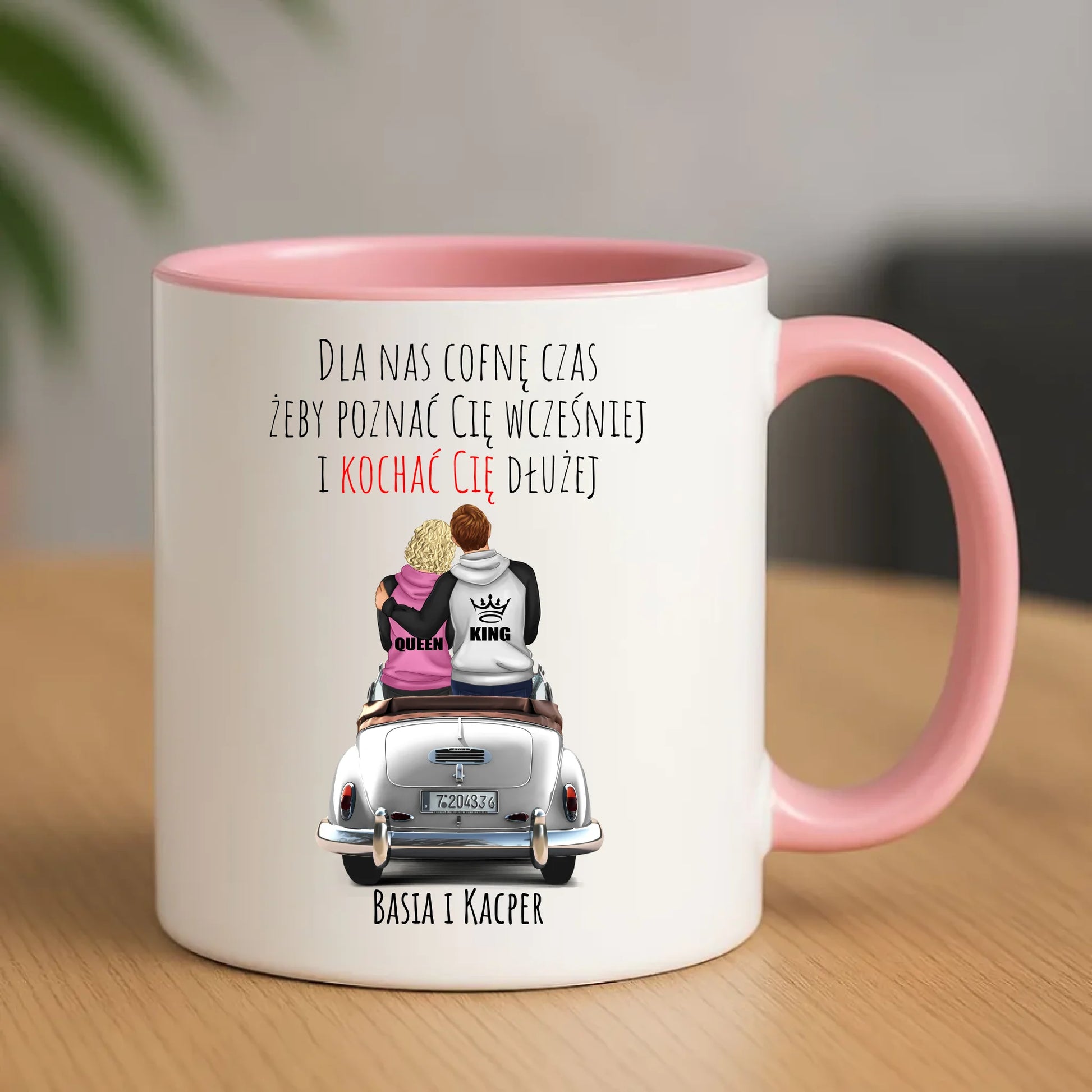 Kubek dla par - prezent dla dziewczyny i chłopaka - Cofnę czas - personalizowany W08 - StoryCups.pl