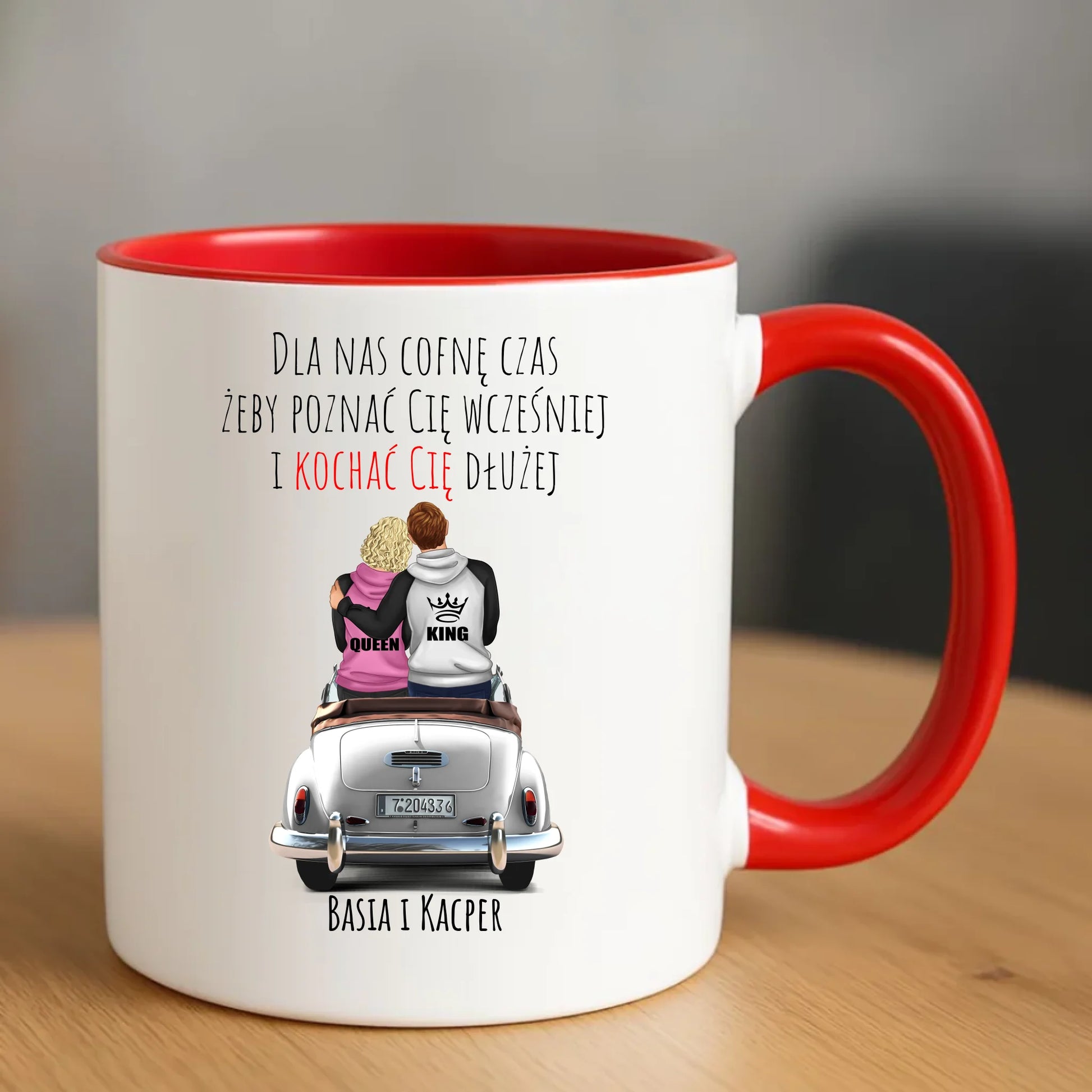 Kubek dla par - prezent dla dziewczyny i chłopaka - Cofnę czas - personalizowany W08 - StoryCups.pl