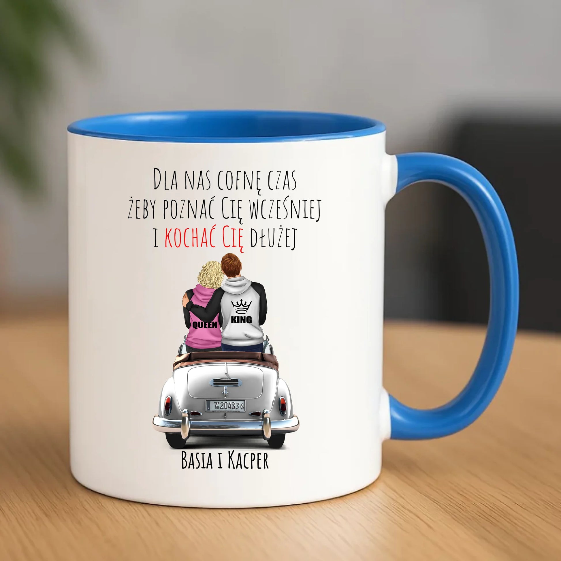 Kubek dla par - prezent dla dziewczyny i chłopaka - Cofnę czas - personalizowany W08 - StoryCups.pl