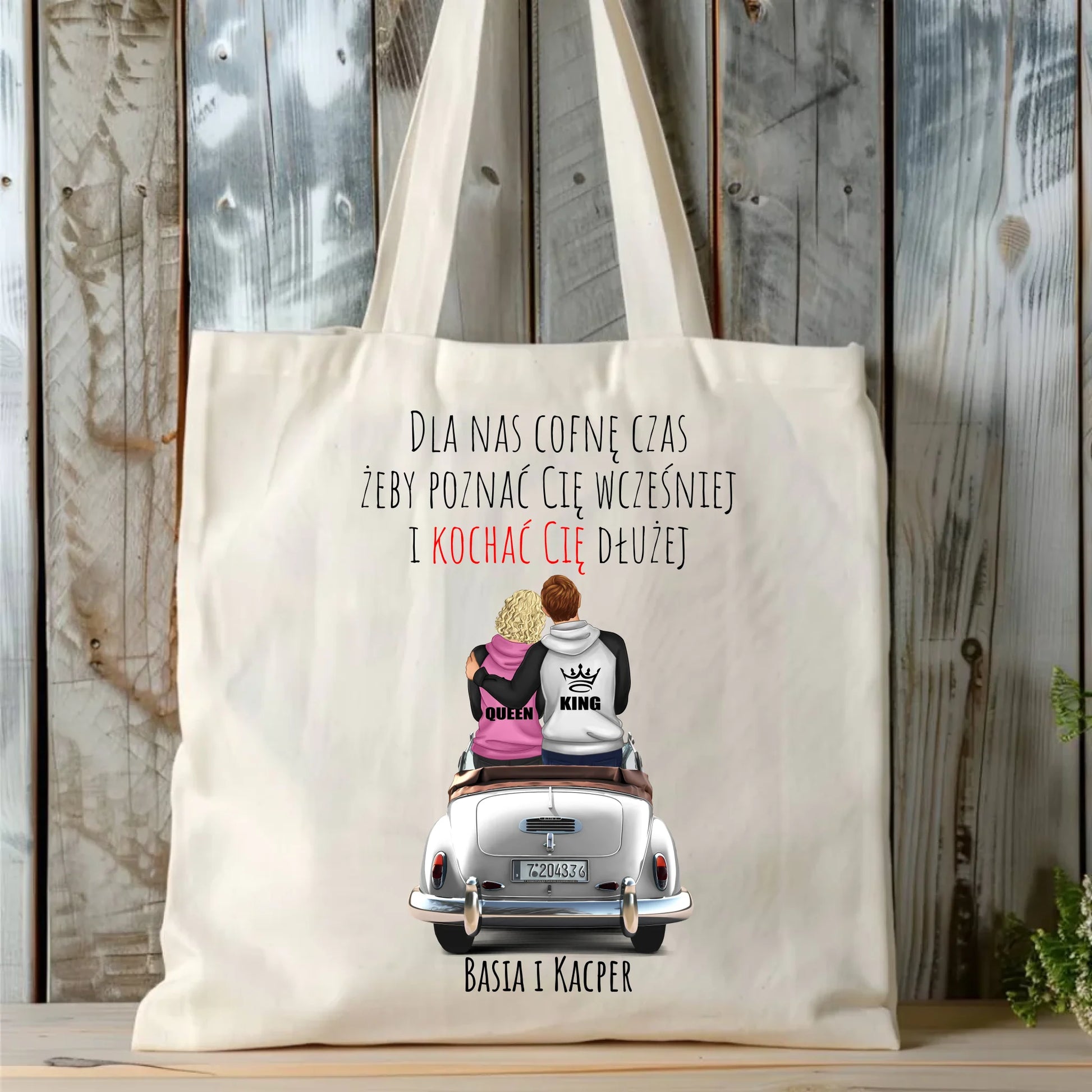 Torba dla par - prezent dla dziewczyny i chłopaka - Cofnę czas - personalizowany W08 - StoryCups.pl