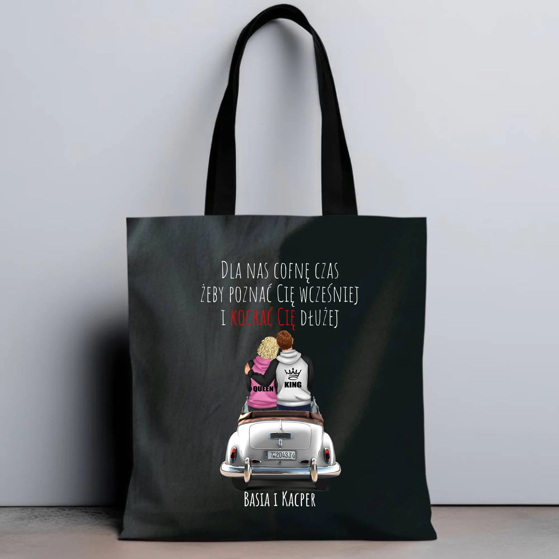 Torba dla par - prezent dla dziewczyny i chłopaka - Cofnę czas - personalizowany W08 - StoryCups.pl