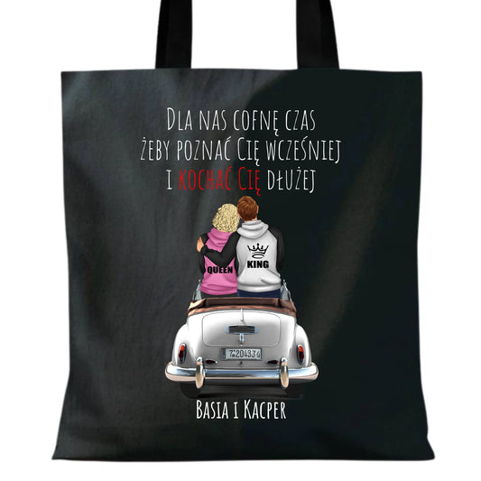 Torba dla par - prezent dla dziewczyny i chłopaka - Cofnę czas - personalizowany W08 - StoryCups.pl