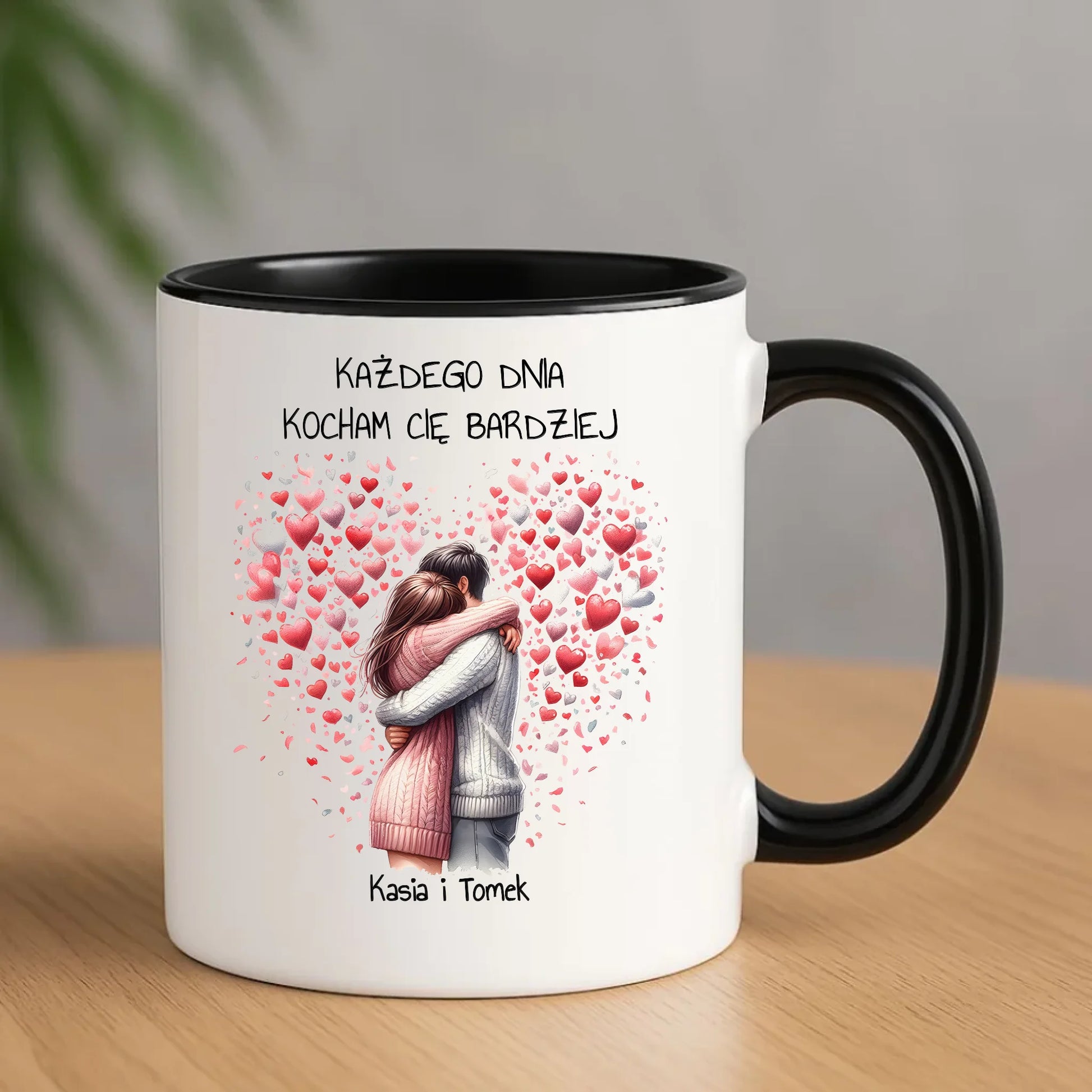 Kubek dla par - prezent dla dziewczyny i chłopaka - Kocham Cię - personalizowany W09 - StoryCups.pl