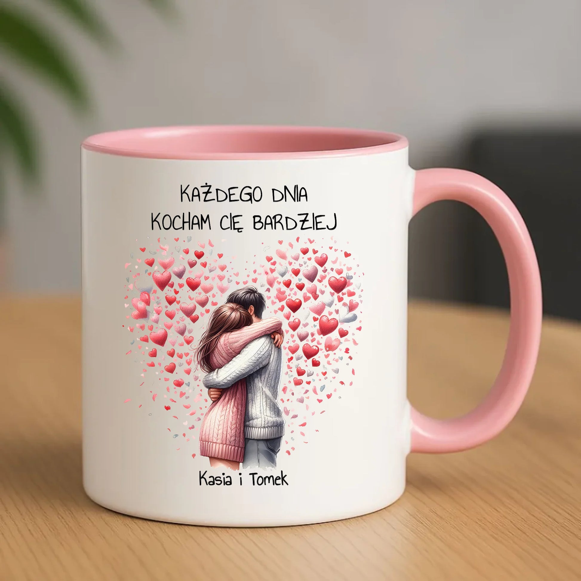 Kubek dla par - prezent dla dziewczyny i chłopaka - Kocham Cię - personalizowany W09 - StoryCups.pl