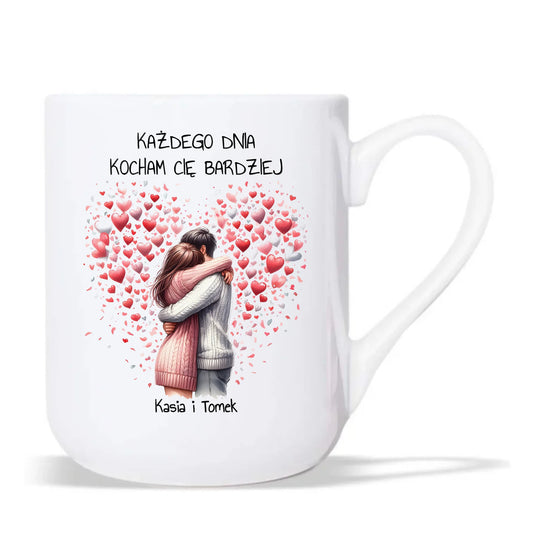 Kubek elegant dla par - prezent dla dziewczyny i chłopaka - Kocham Cię - personalizowany W09 - StoryCups.pl