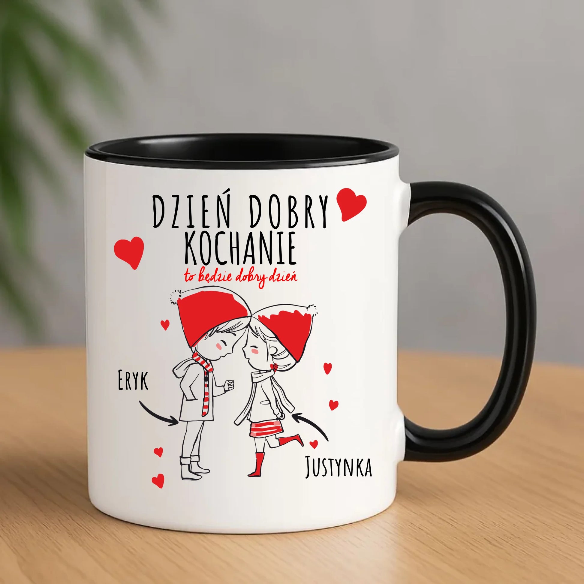 Kubek dla par - prezent na Walentynki - Dzień dobry Kochanie - personalizowany W10 - StoryCups.pl
