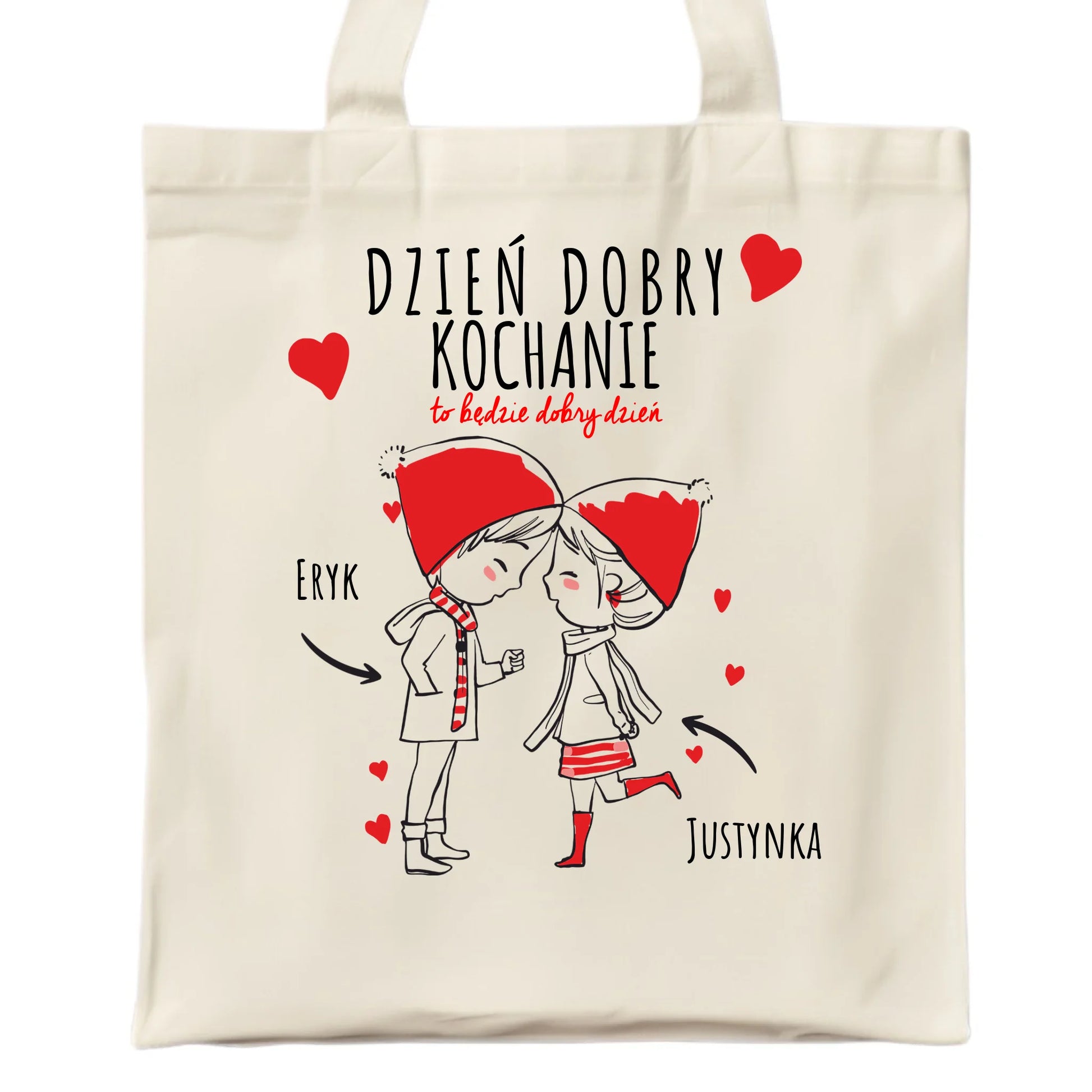 Torba dla par - prezent na Walentynki - Dzień dobry Kochanie - personalizowana W10 - StoryCups.pl
