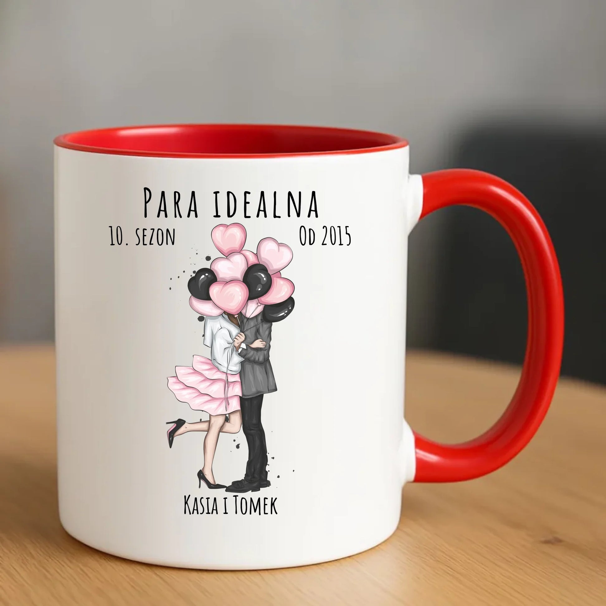 Kubek dla par - prezent na rocznicę - Para idealna - personalizowany W11 - StoryCups.pl