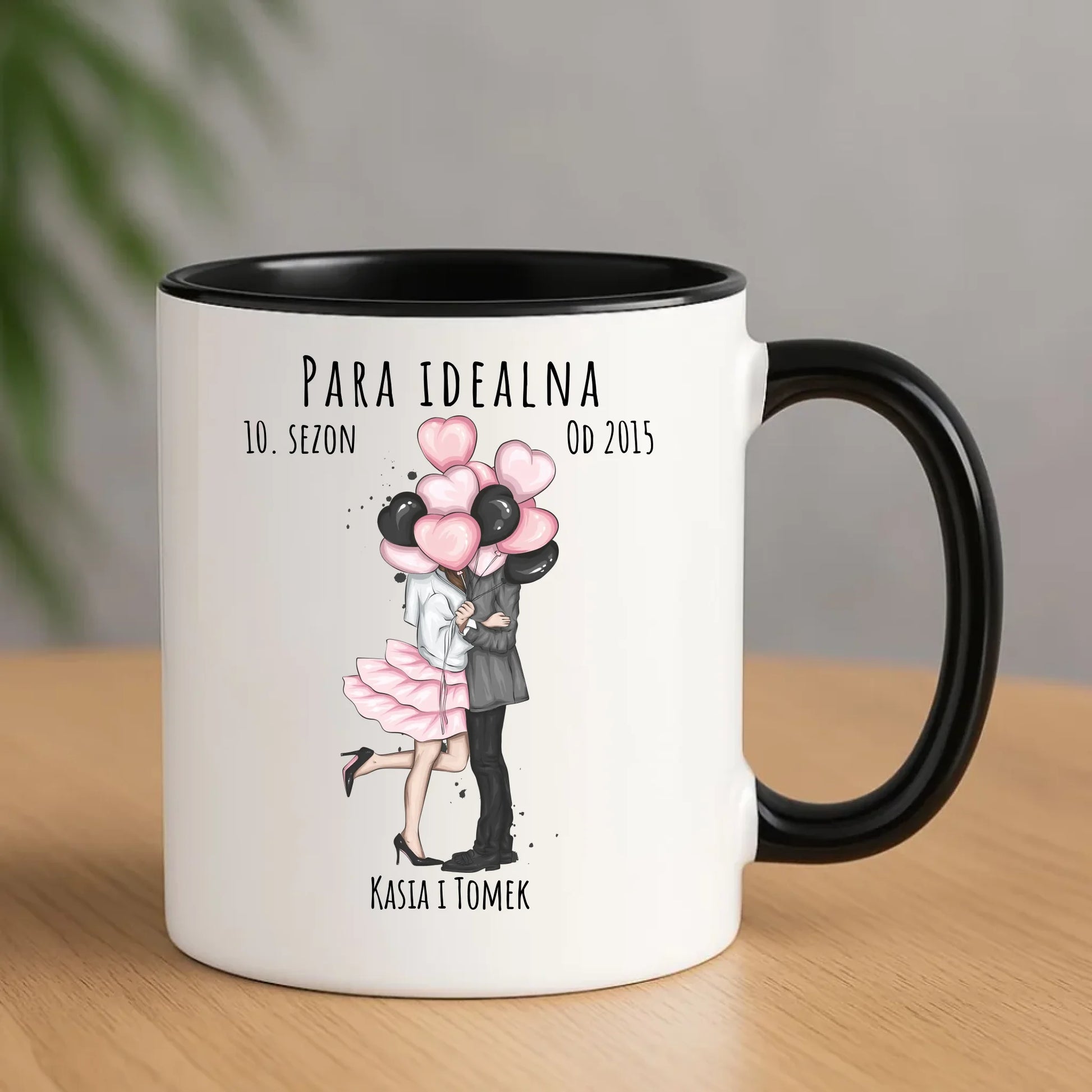 Kubek dla par - prezent na rocznicę - Para idealna - personalizowany W11 - StoryCups.pl
