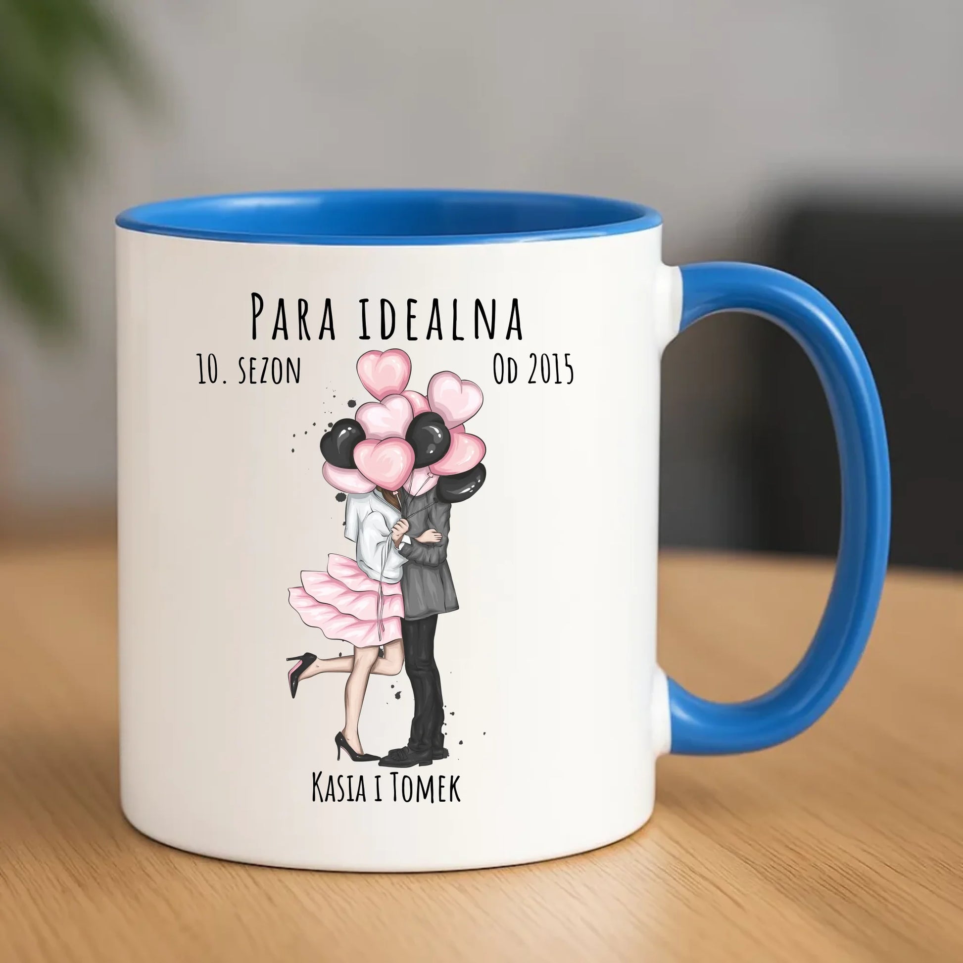 Kubek dla par - prezent na rocznicę - Para idealna - personalizowany W11 - StoryCups.pl