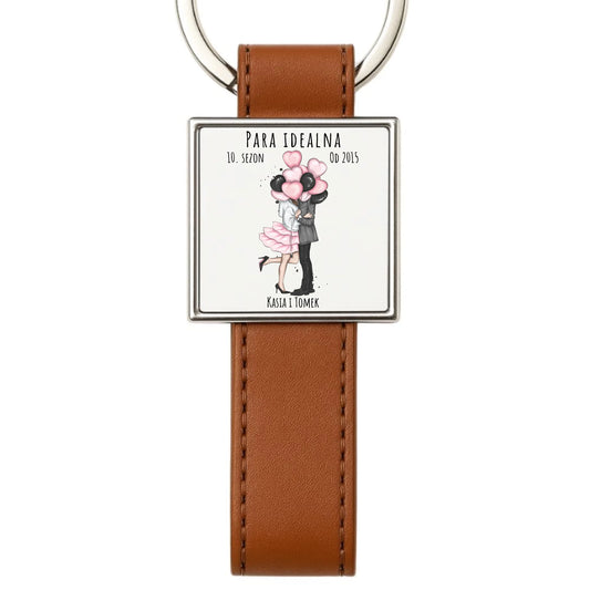 Brelok dla par - prezent na rocznicę - Para idealna - personalizowany W11 - StoryCups.pl
